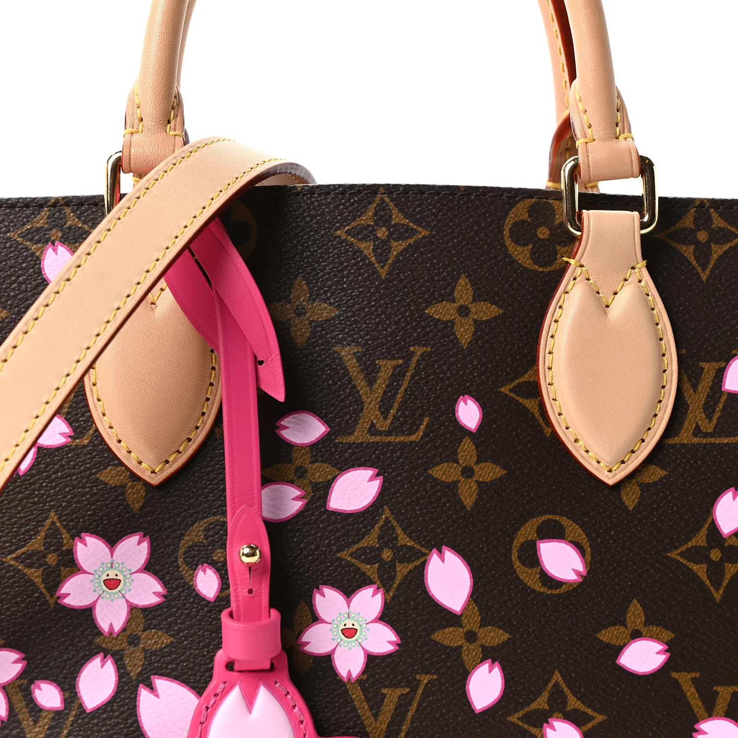LV X TM Monogram Cherry Blossom Onthego PM Sakura Brown - Top Club