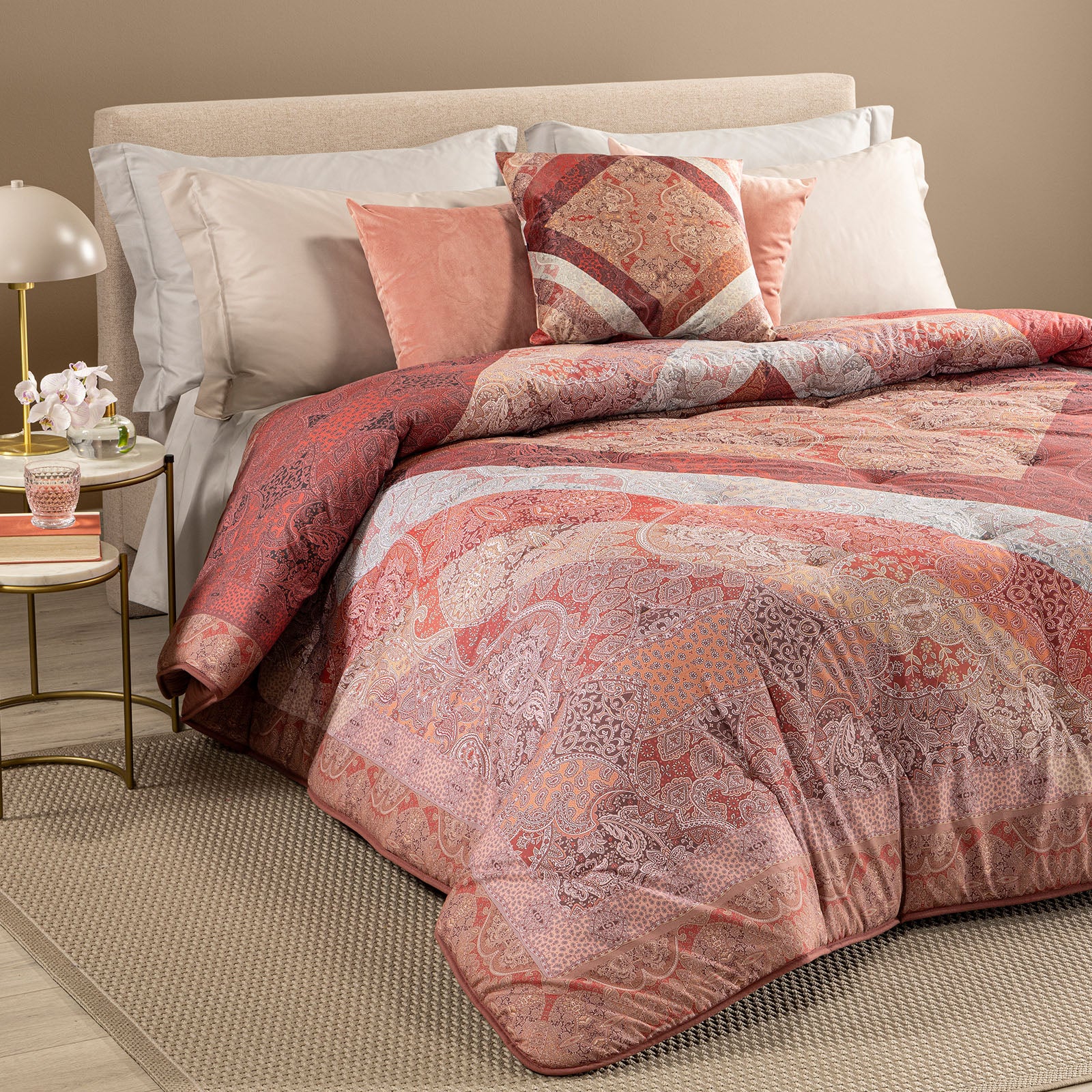 Plaid Matrimoniale Gran Scaldotto In Cotone Pettinato Regency Matrimoniale Bordeaux Caleffi