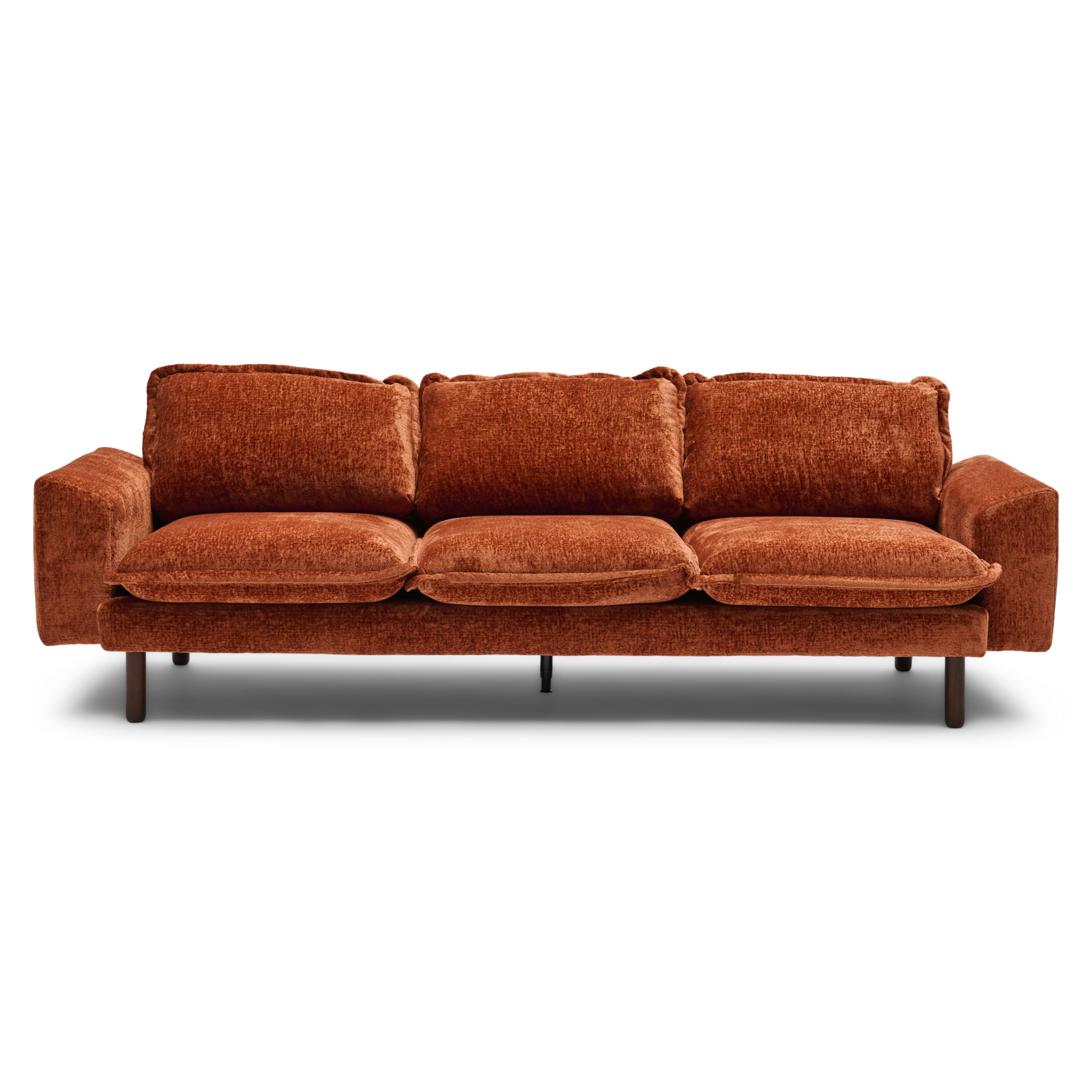 3-zits bank Elio burnt orange