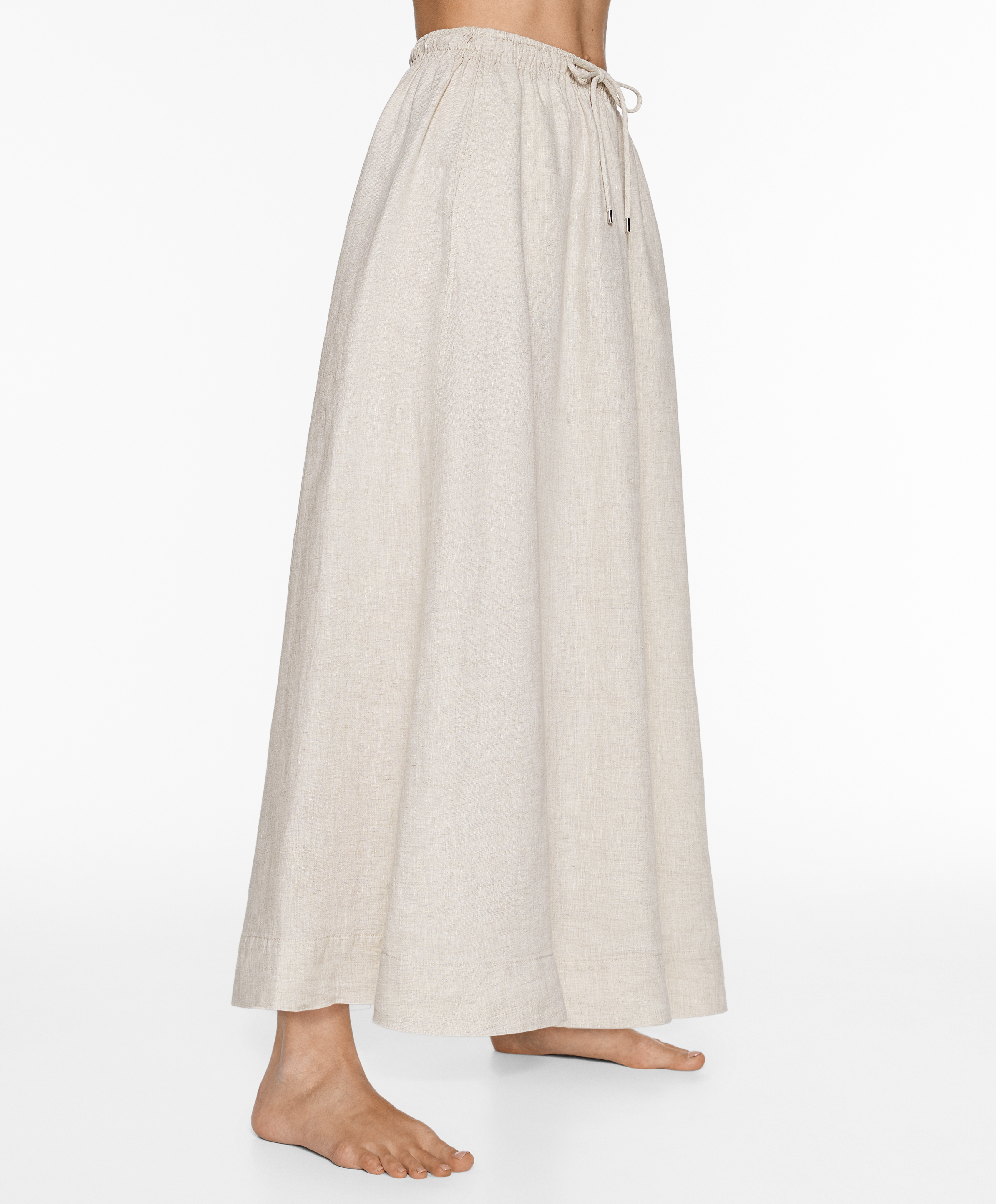 OYSHO Long 100% linen skirt