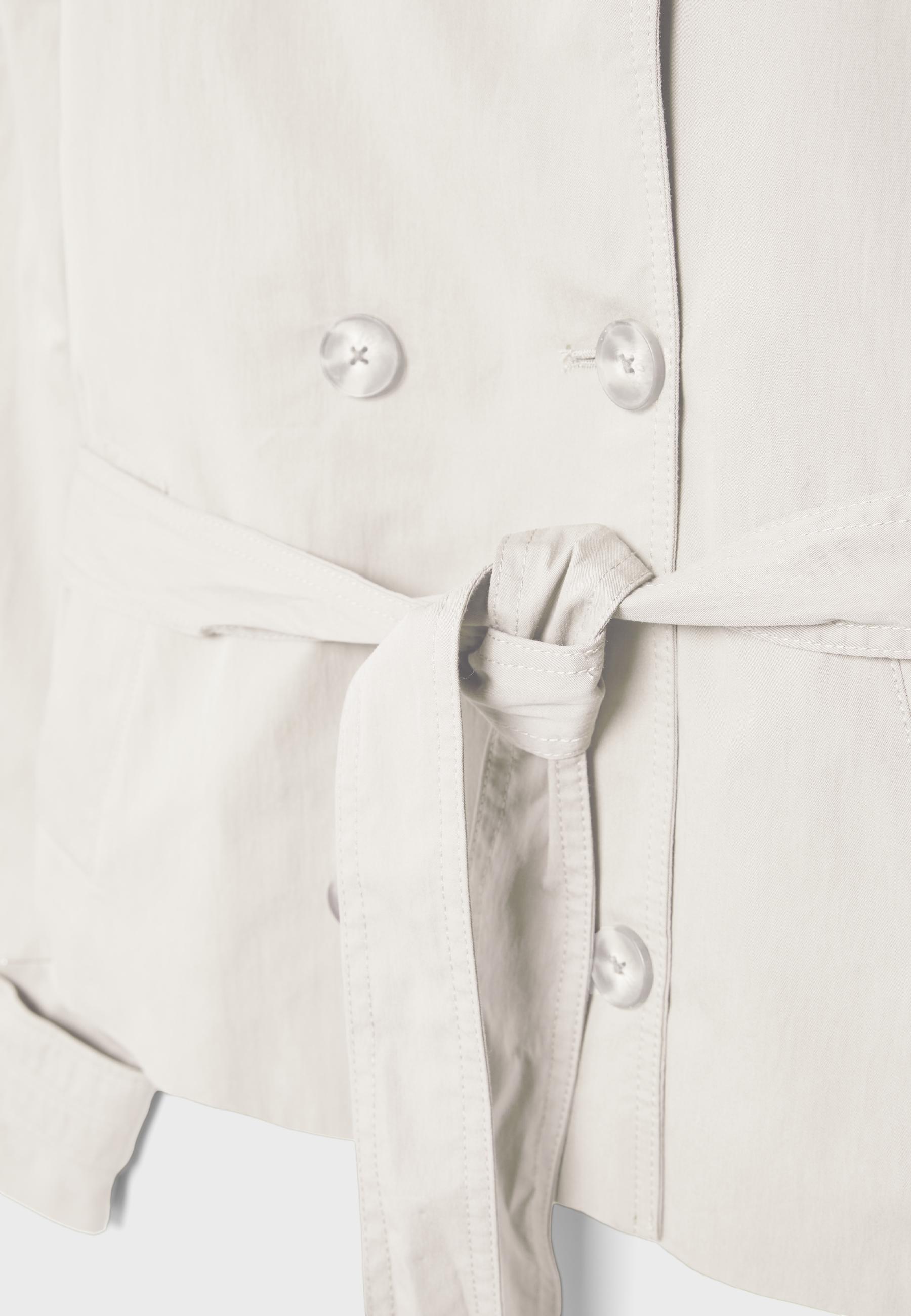 HIGH-NECK TRENCH COAT WITH BELT