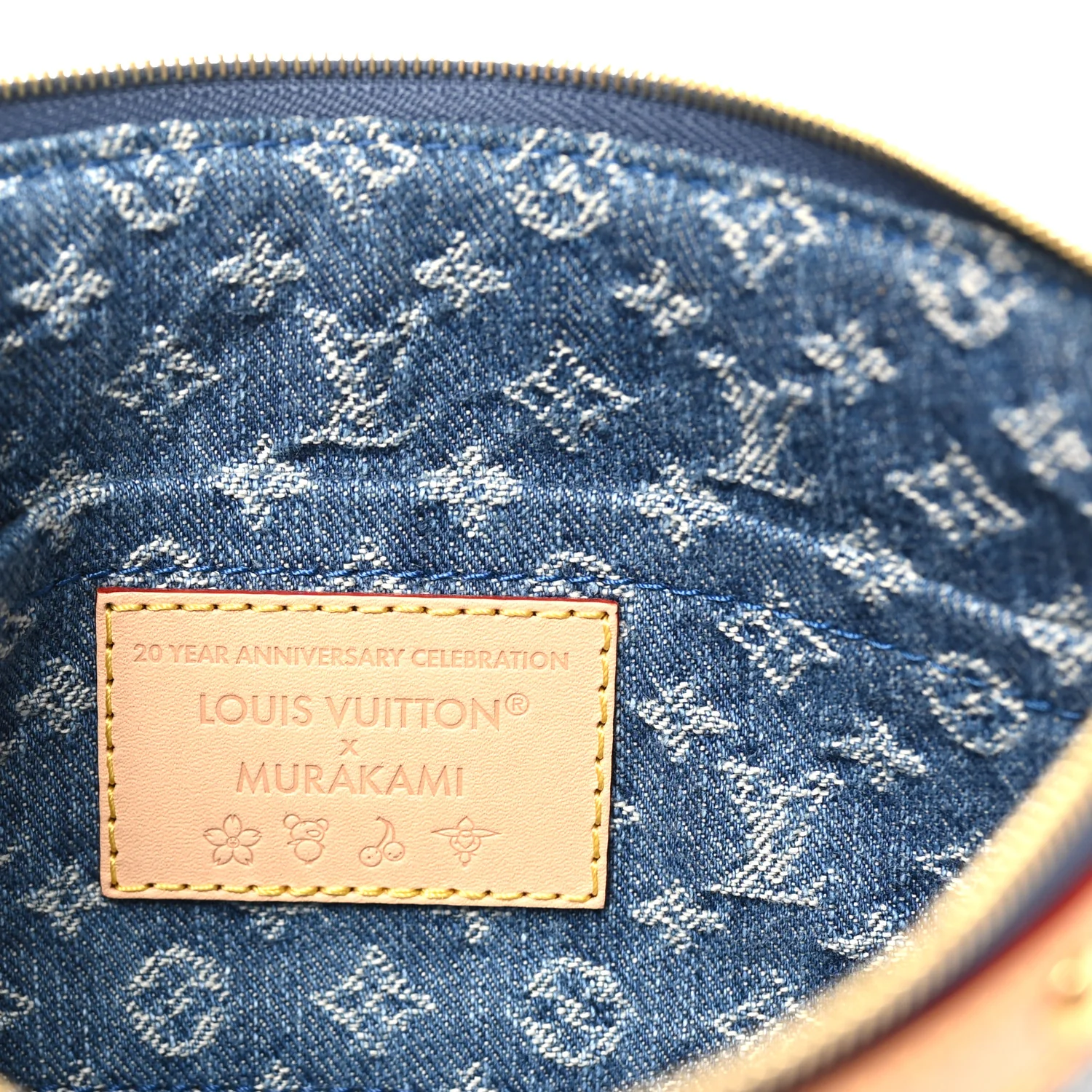 LV X TM Monogram Denim Cerises Pochette Accessories Blue - Top Club