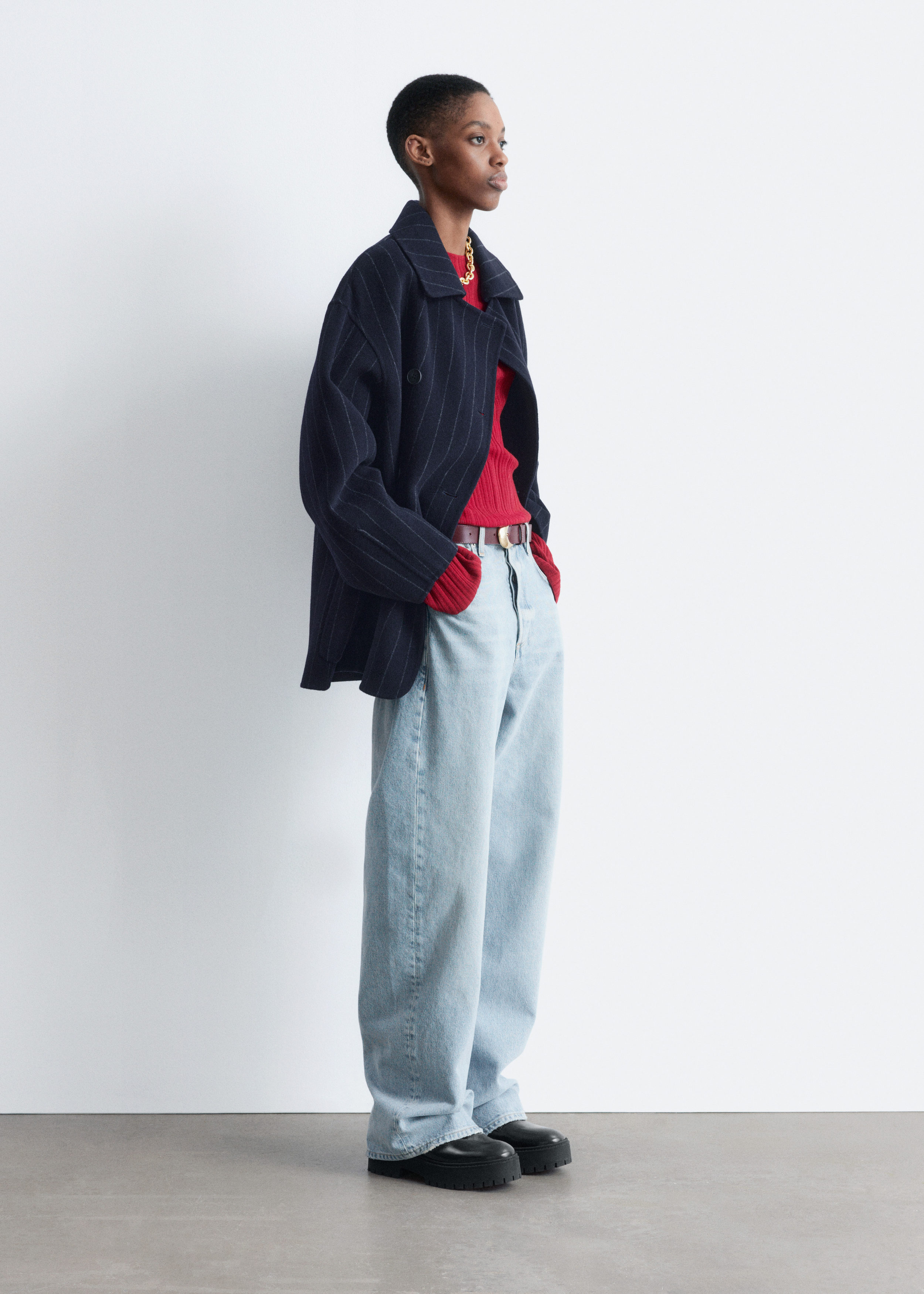 & Other Stories COCOON-SHAPED WOOL JACKET