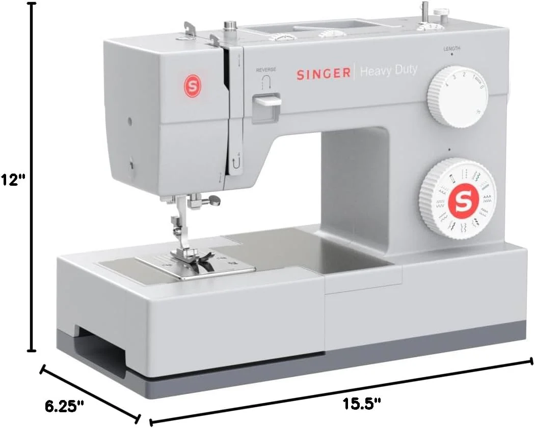 SINGER Heavy Duty 4423 High Speed Sewing Machine with Accessory Kit | Strong Motor With Enhanced Piercing Power, 97 Stitch Applications, Full Metal frame, 1-step Buttonhole & LED Light