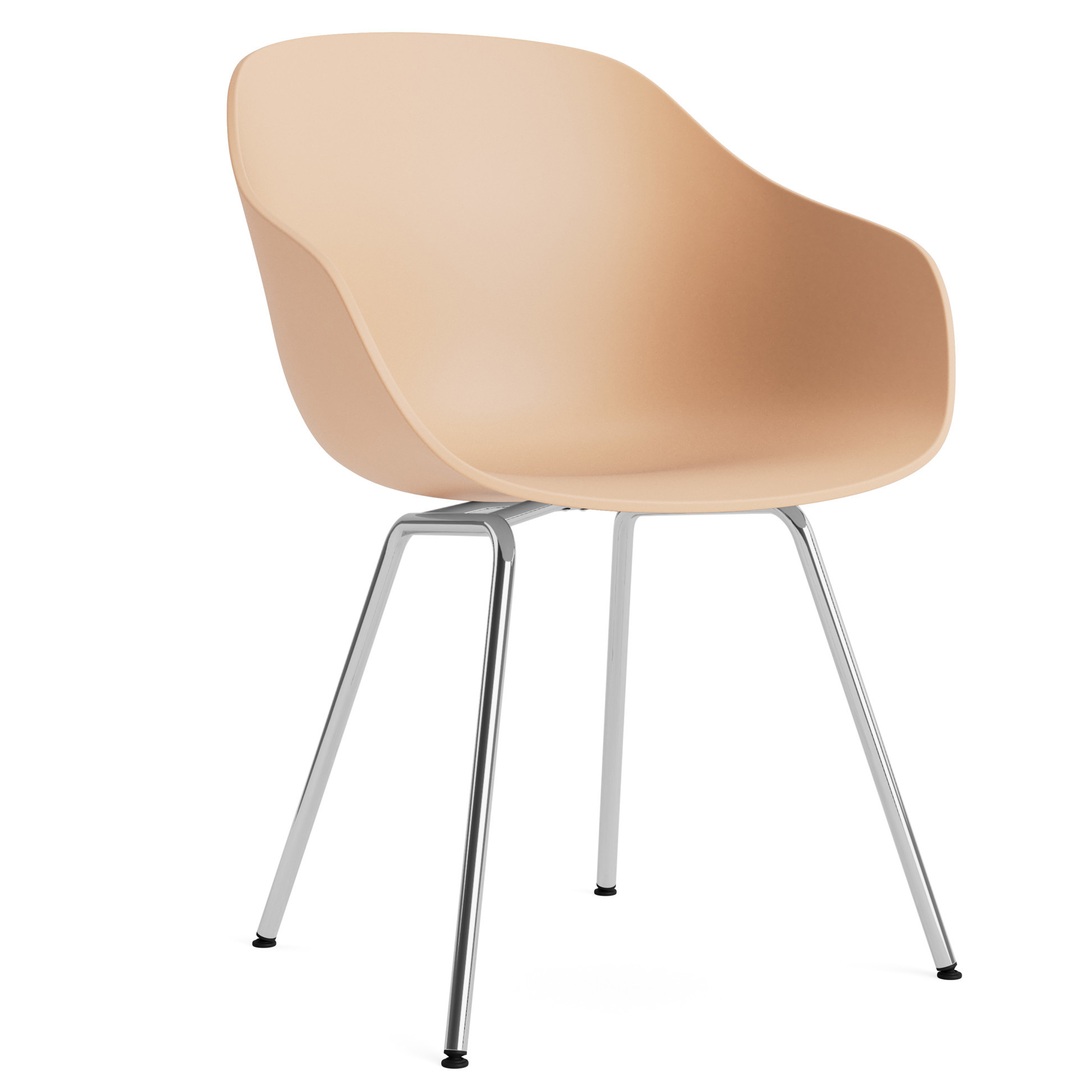 Eetkamerstoel AAC 226 verchroomd onderstel pale peach 2.0