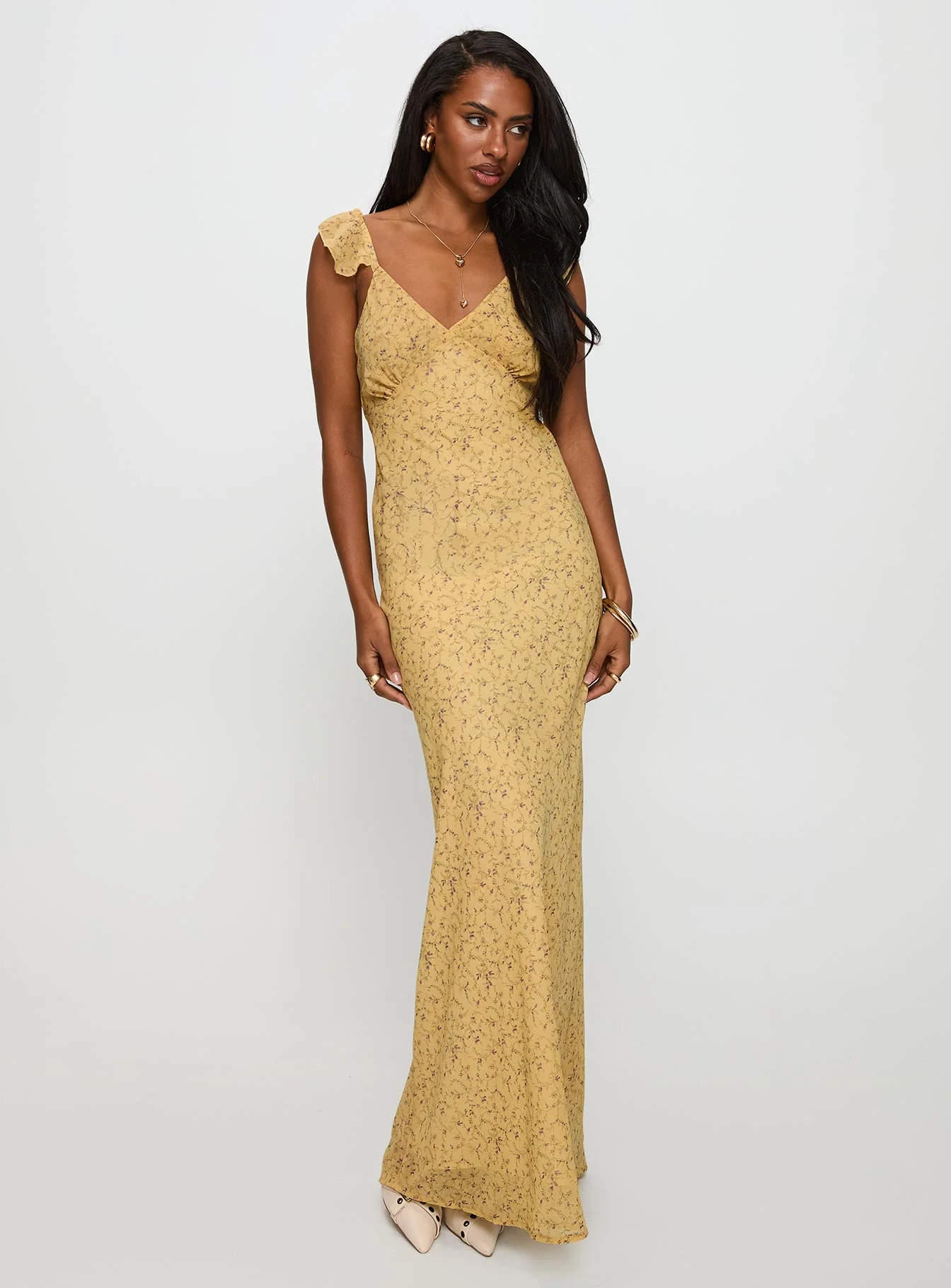 Dearlie Frill Maxi Dress Multi