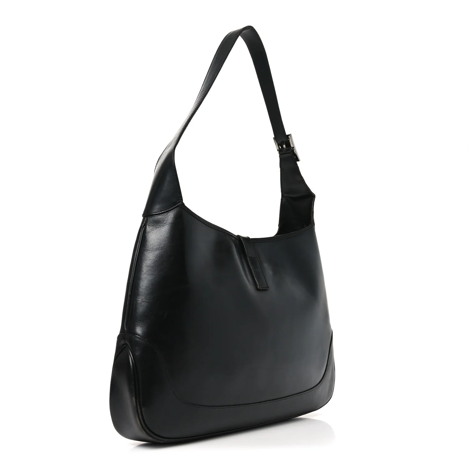 Calfskin Jackie O Hobo Black - Top Club