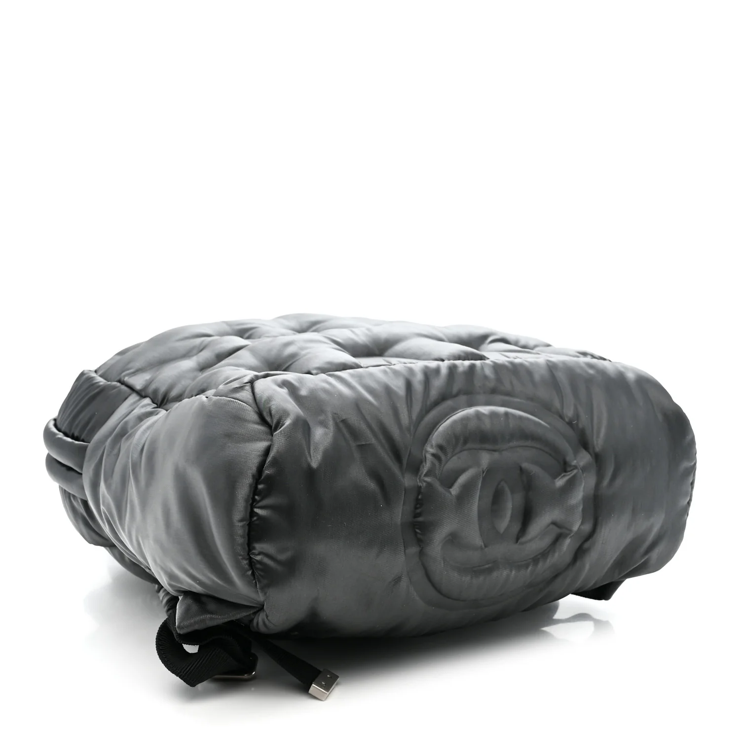 Nylon Embossed Small Doudoune Backpack Grey - Top Club