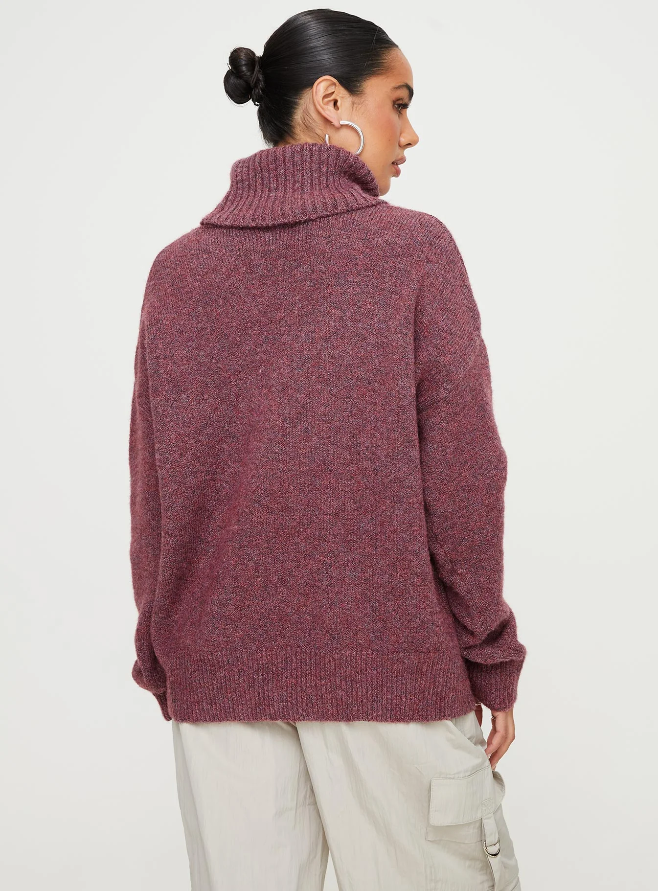 Oswin Turtleneck Sweater Burgundy