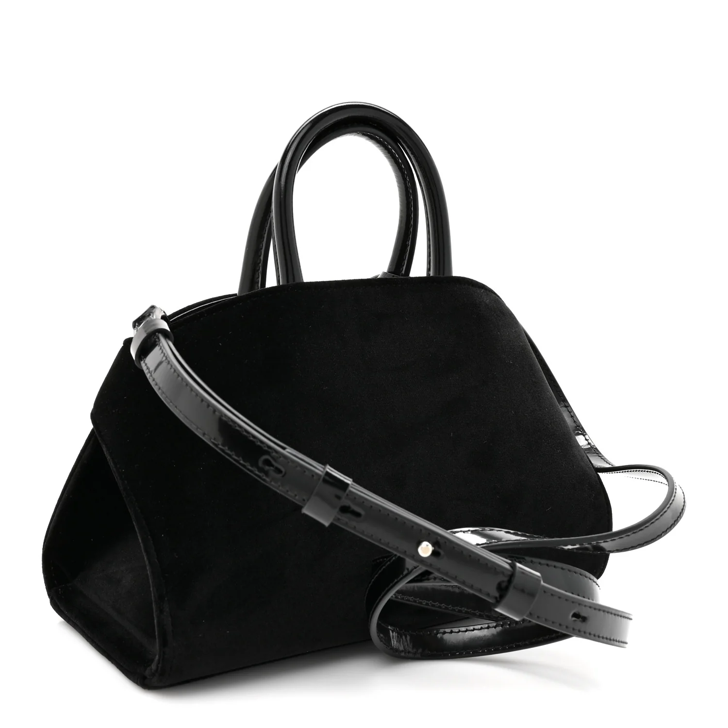 Velvet Strass XS Hug Bag Black - Top Club