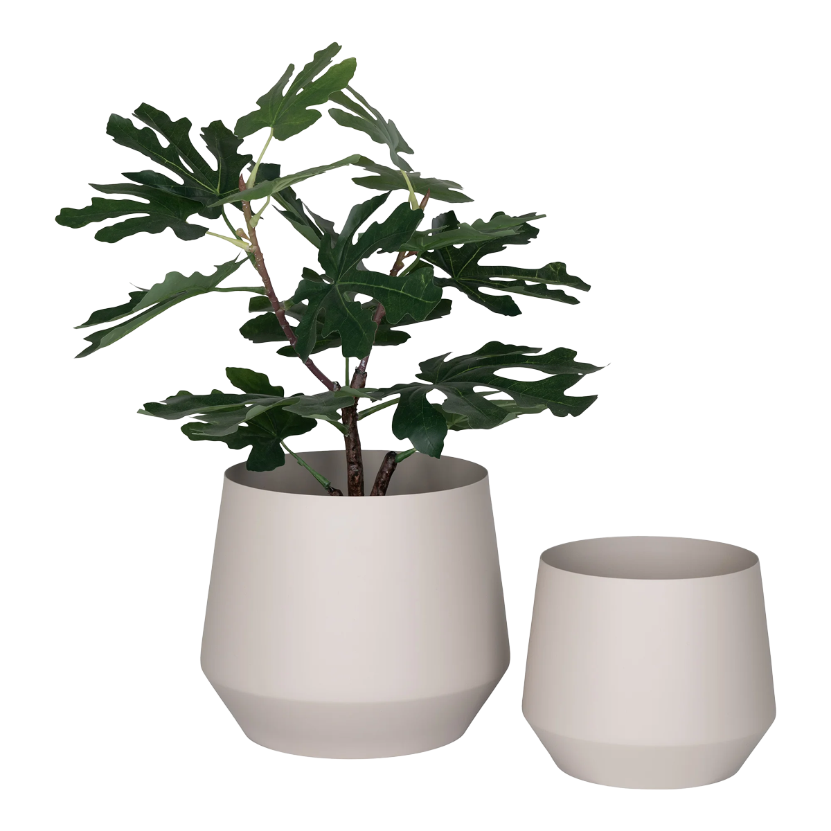 Bloempot Yannick - set van 2 Beige