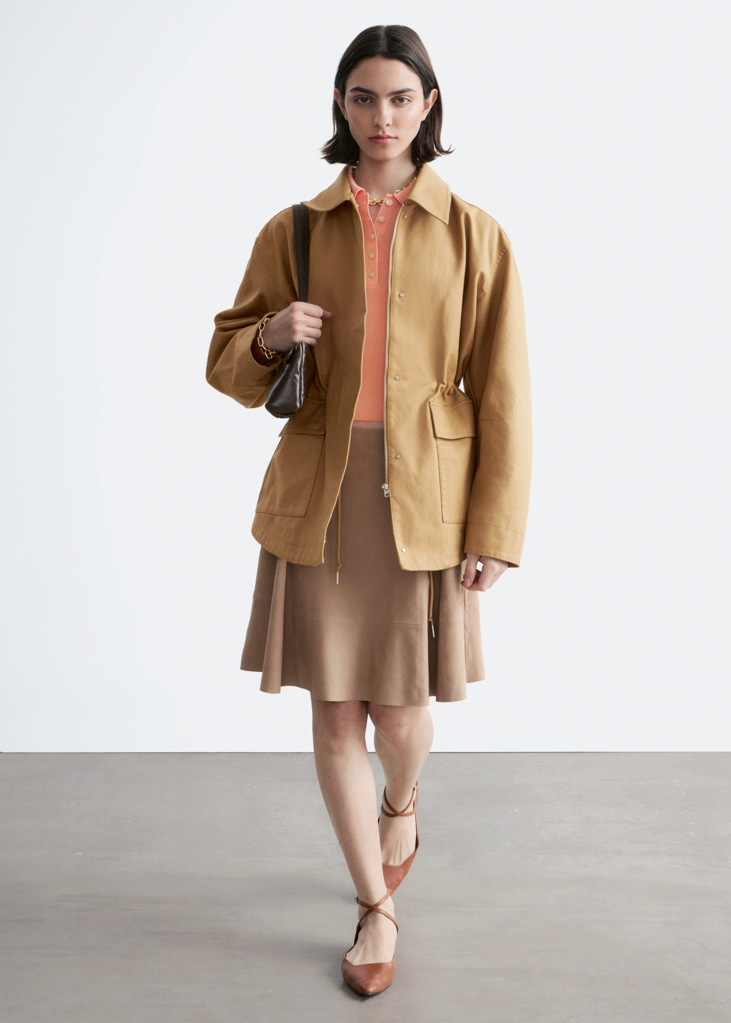 & Other Stories OVERSIZED DRAWSTRING UTILITY JACKET