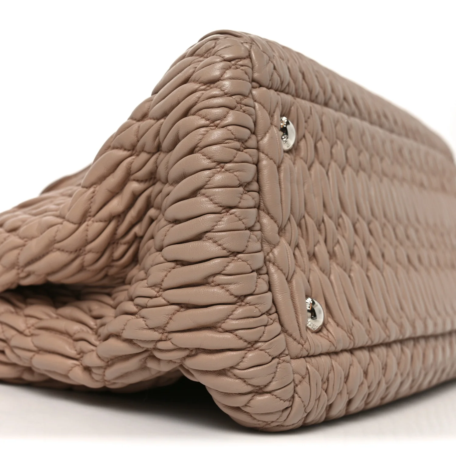 Nappa Matelasse Swarovski Crystal Tote Cammeo - Top Club
