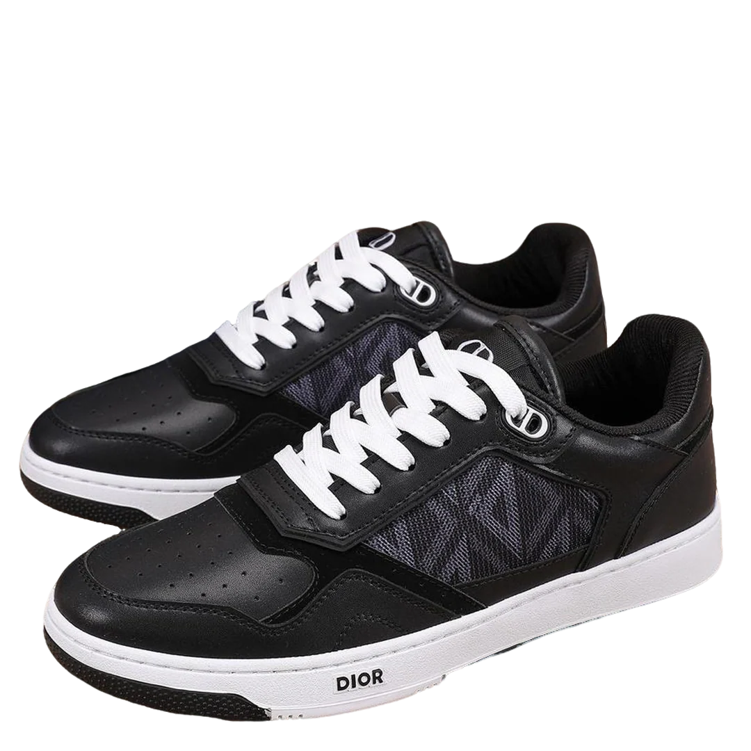 Dior Mens Sneakers Luxury Leather Casual Shoes With Oblique Pattern - Sneaker Replica Workshop