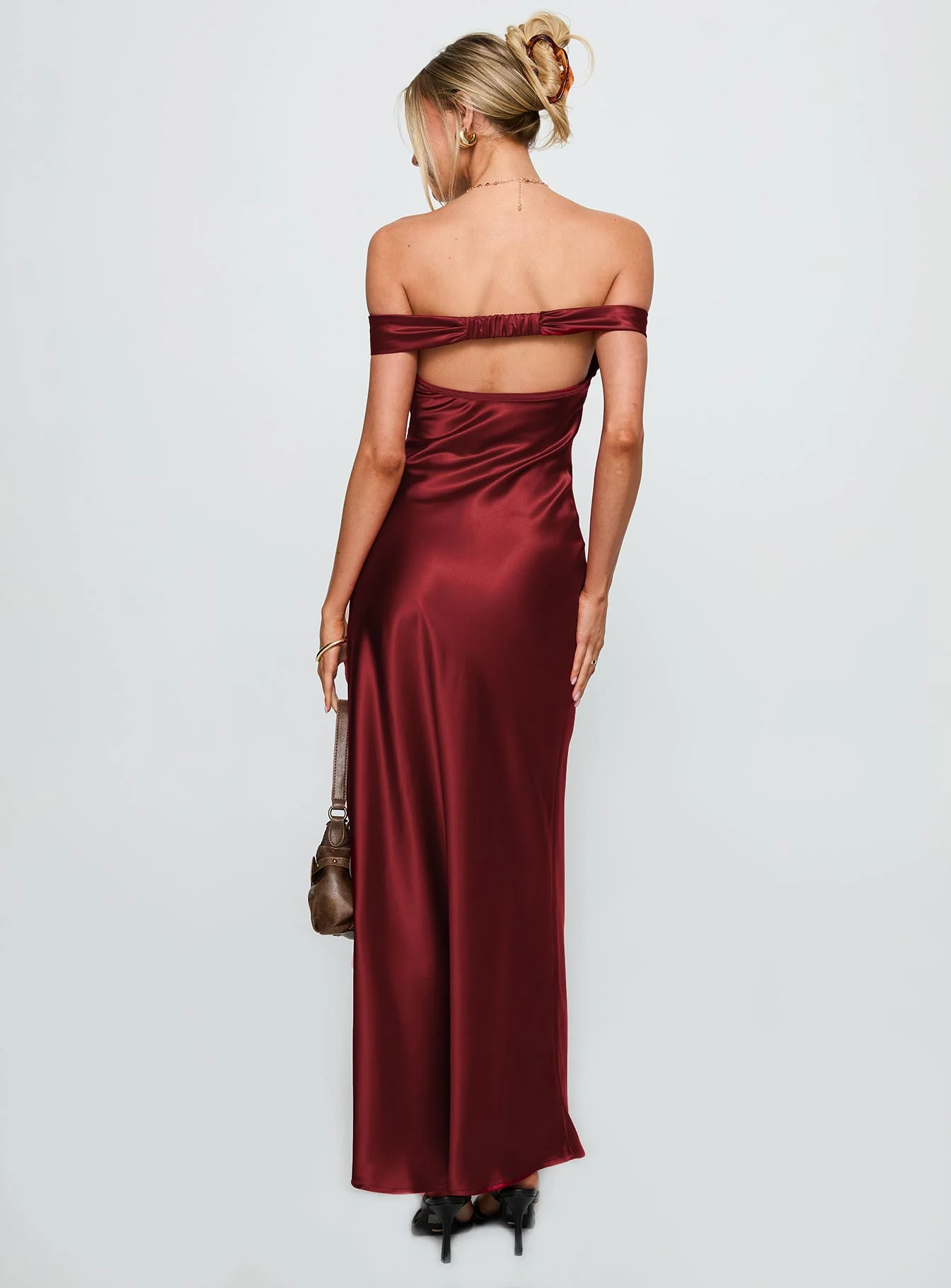 Heartthrobs Off The Shoulder Maxi Dress Red