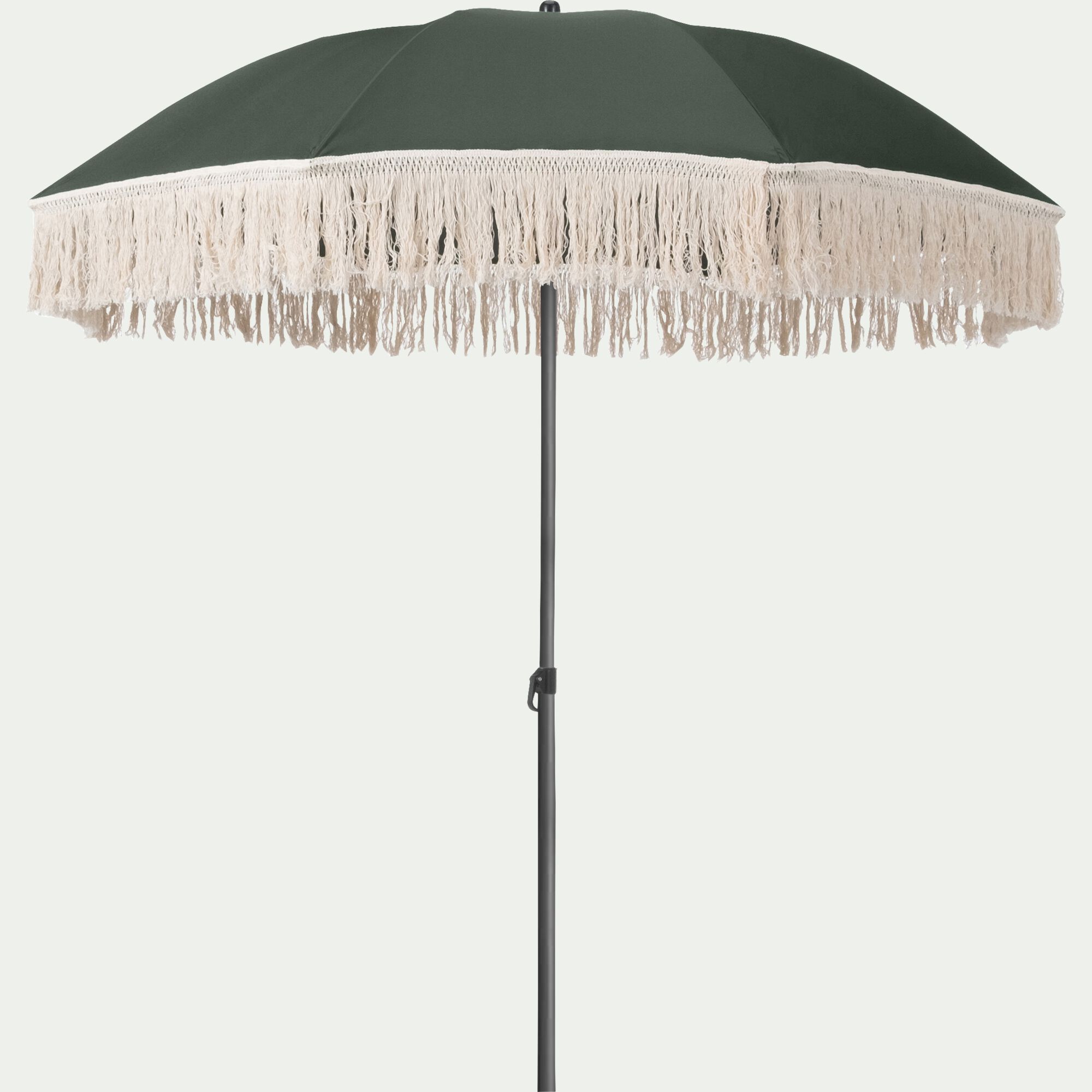 RICCIA - Parasol à franges D180cm - vert kaki