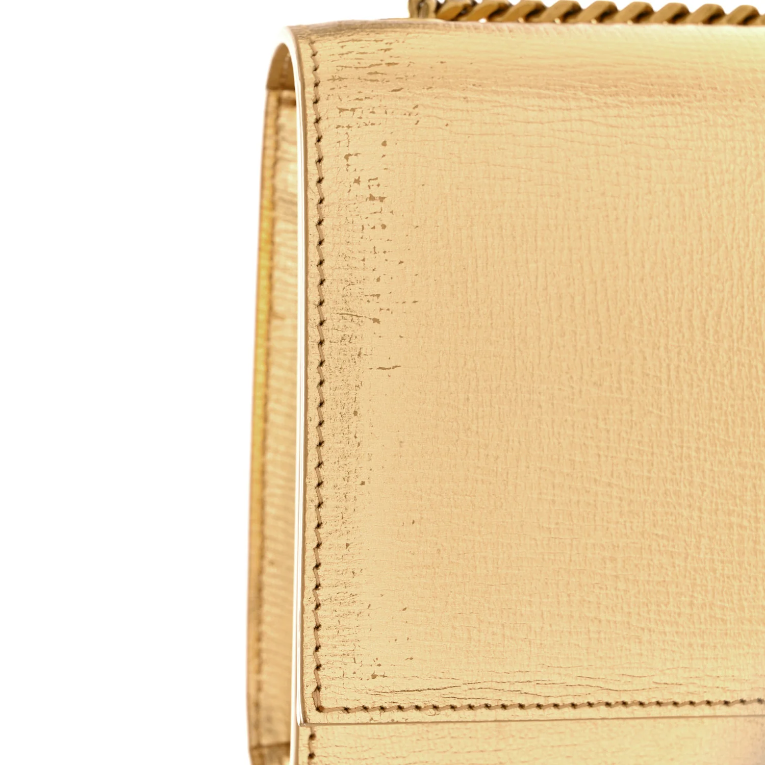 Metallic Calfskin Small Classic Monogram Kate Tassel Satchel Gold - Top Club