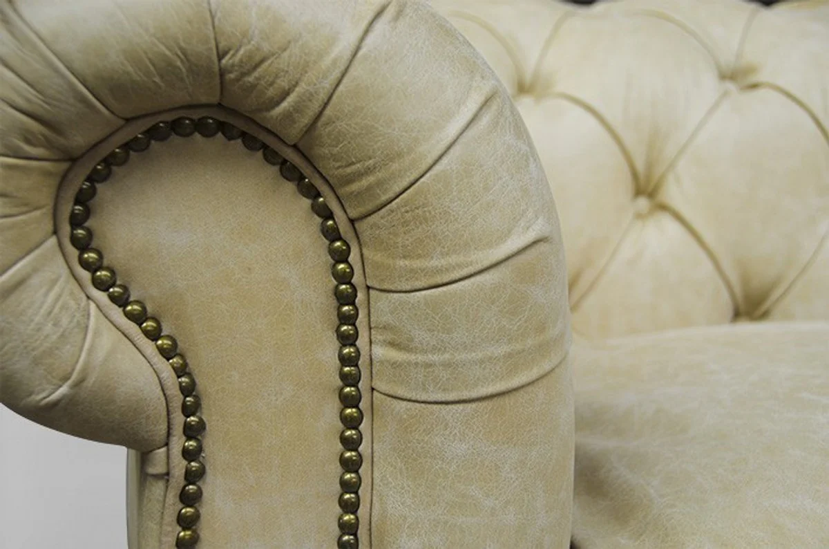 Chesterfield Luxury Real Leather Sofa 2.5 Seater Vintage Leather by Galata Sawia