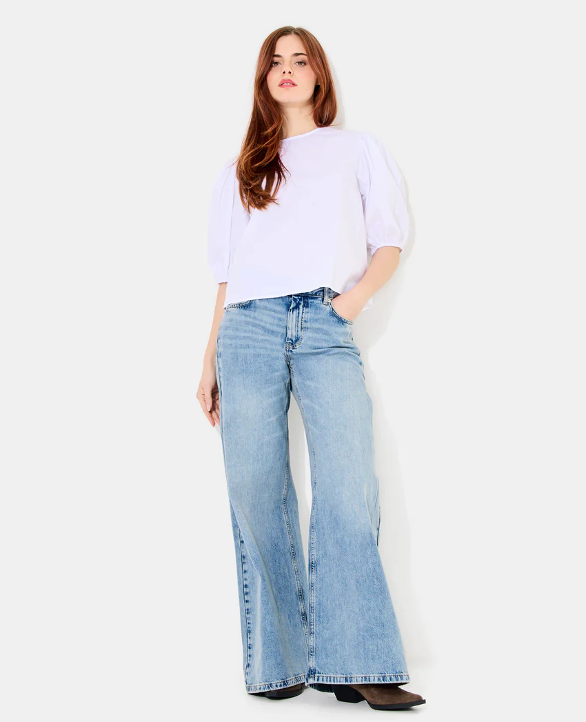 Pimkie Blouse col rond avec manches ballons