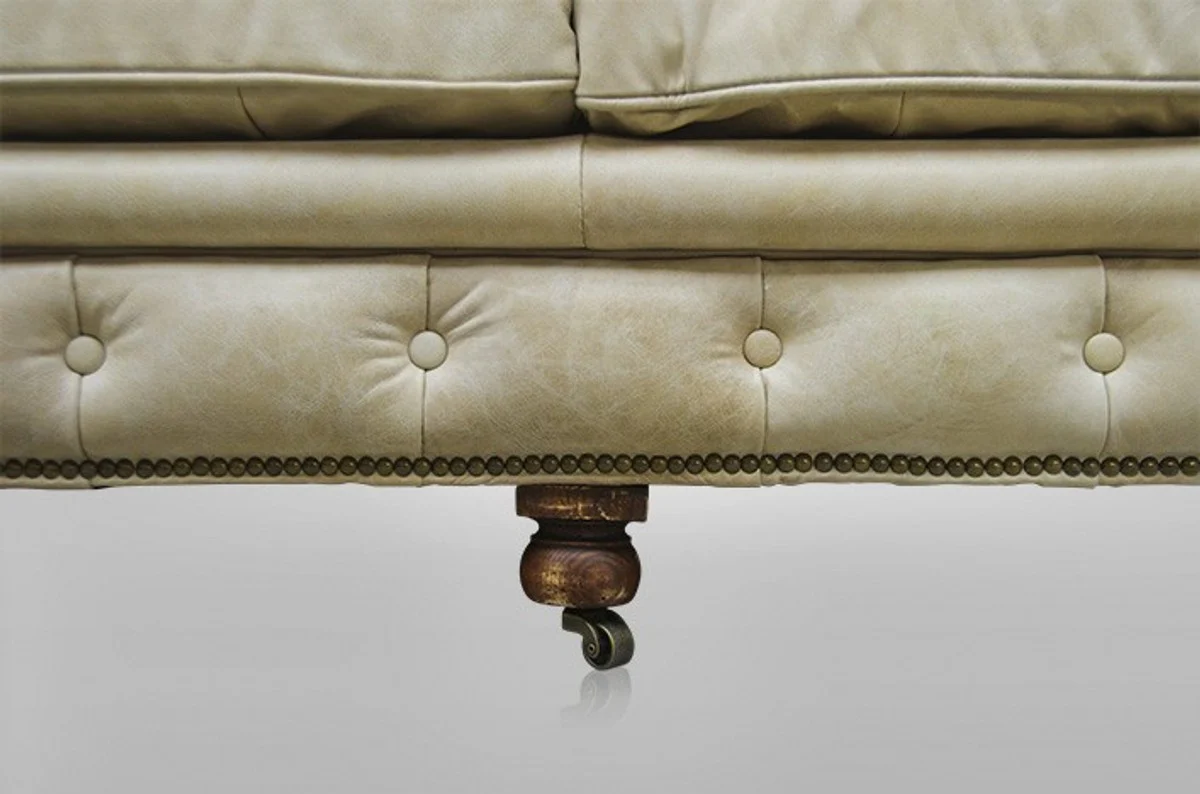 Chesterfield Luxury Real Leather Sofa 2.5 Seater Vintage Leather by Galata Sawia