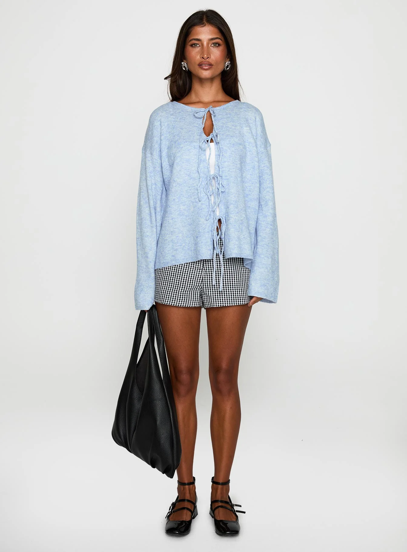 Frosty Knit Cardigan Blue