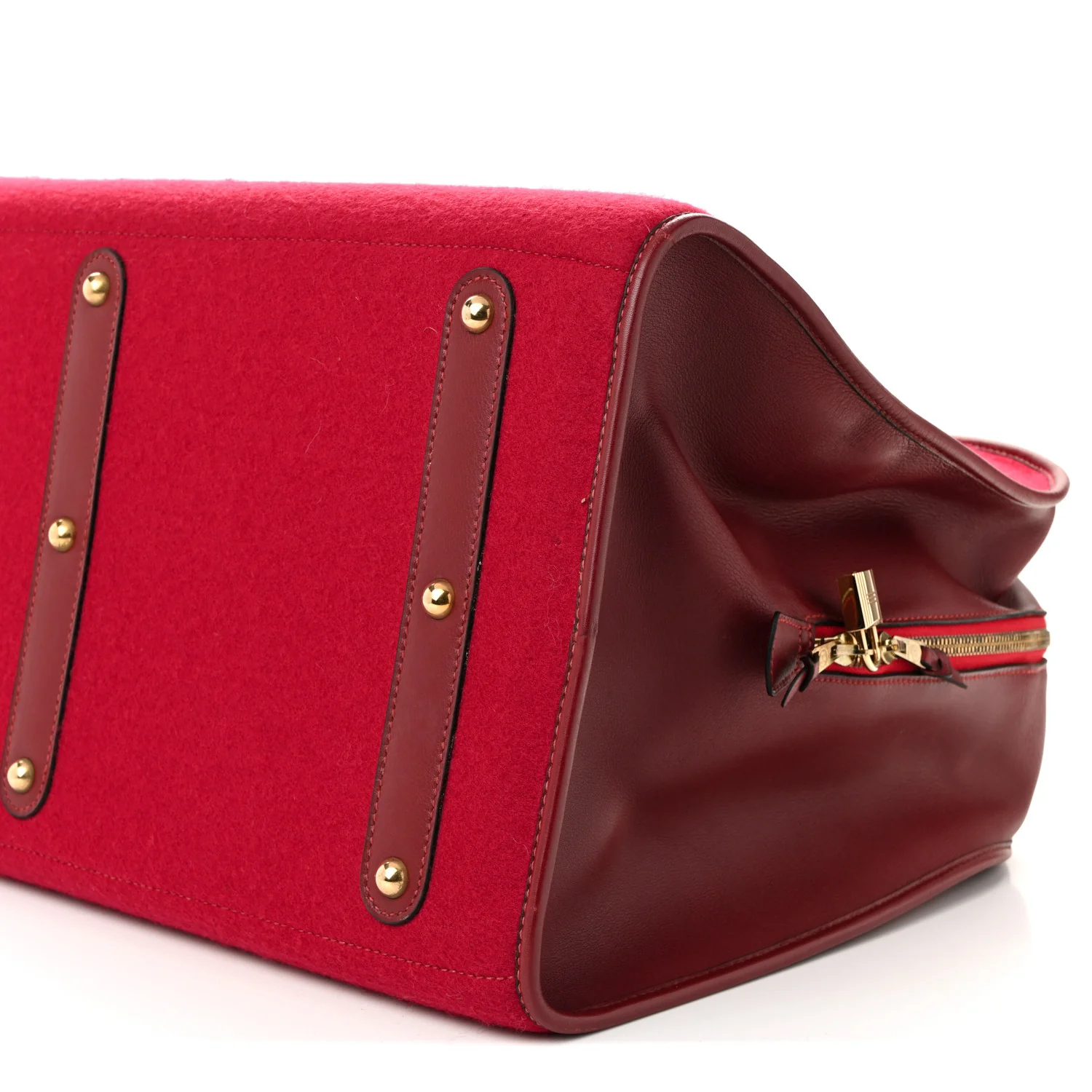 Felt Barenia Feu2Dou Travel Bag Rouge Vif Rouge H - Top Club