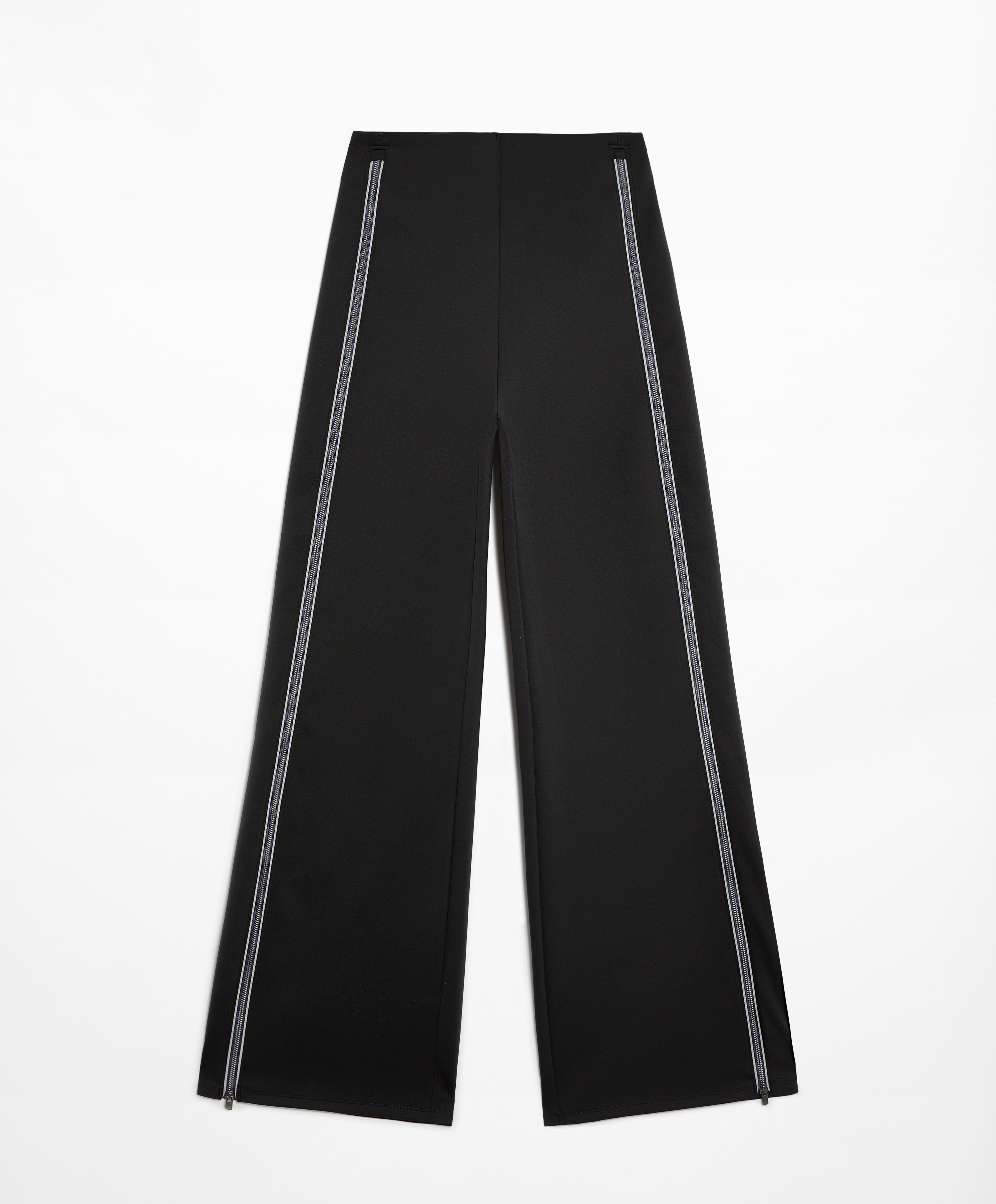 OYSHO Neoprene-effect straight-leg zip trousers