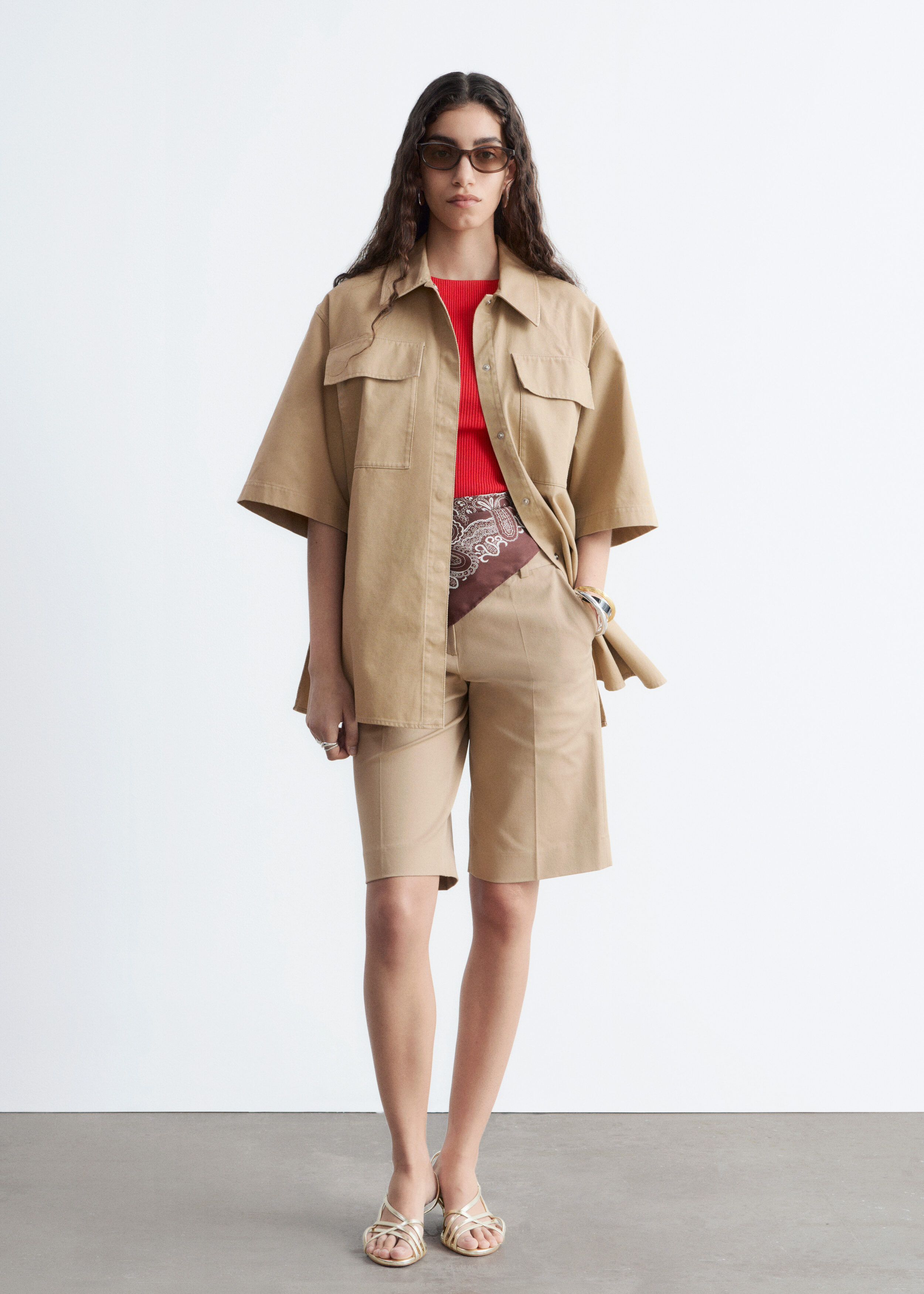 & Other Stories SHORT-SLEEVE COTTON SHIRT