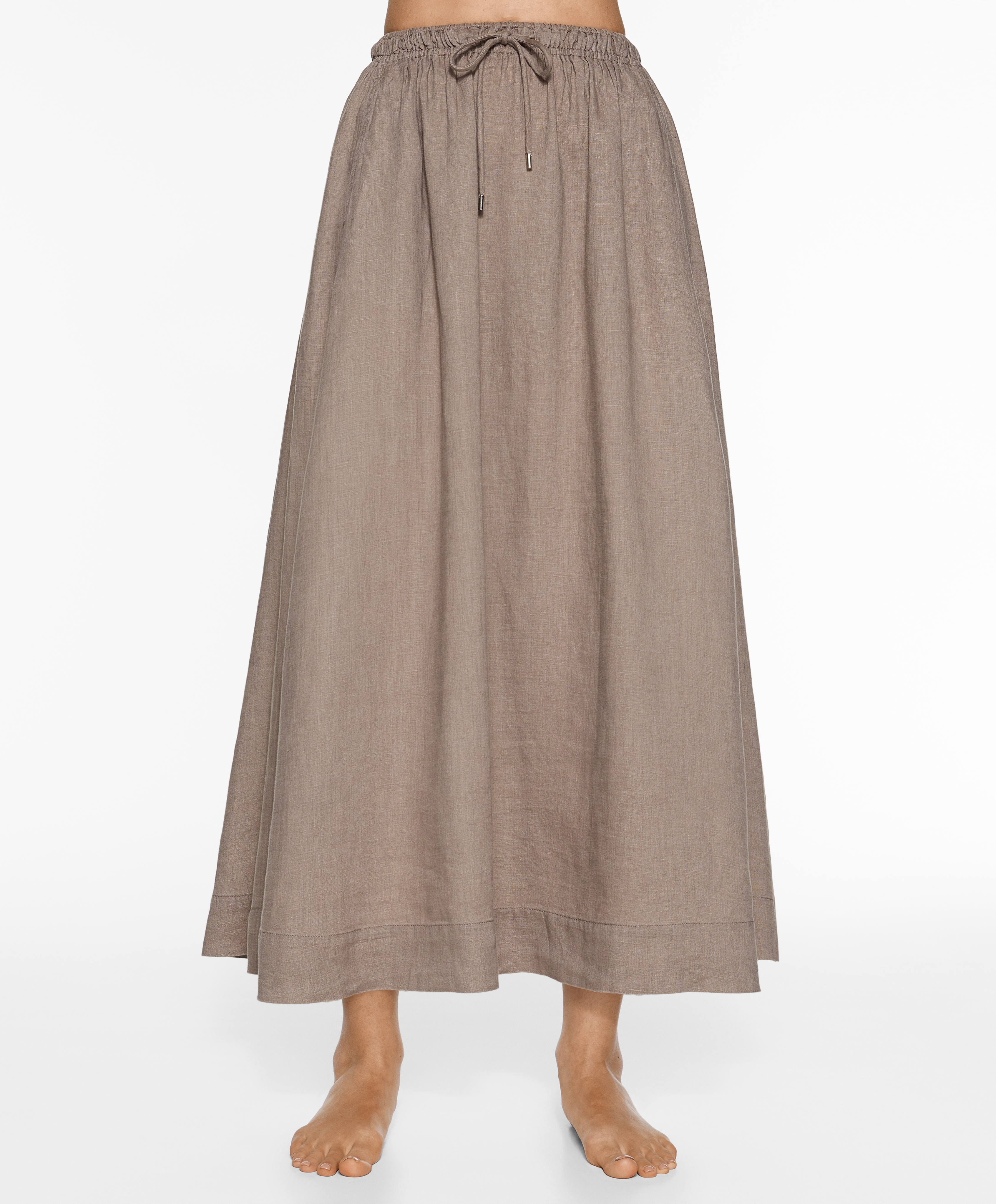 OYSHO Long 100% linen skirt