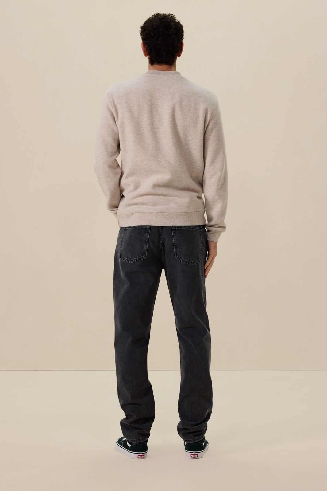 Plato grijze mid-rise straight fit jeans