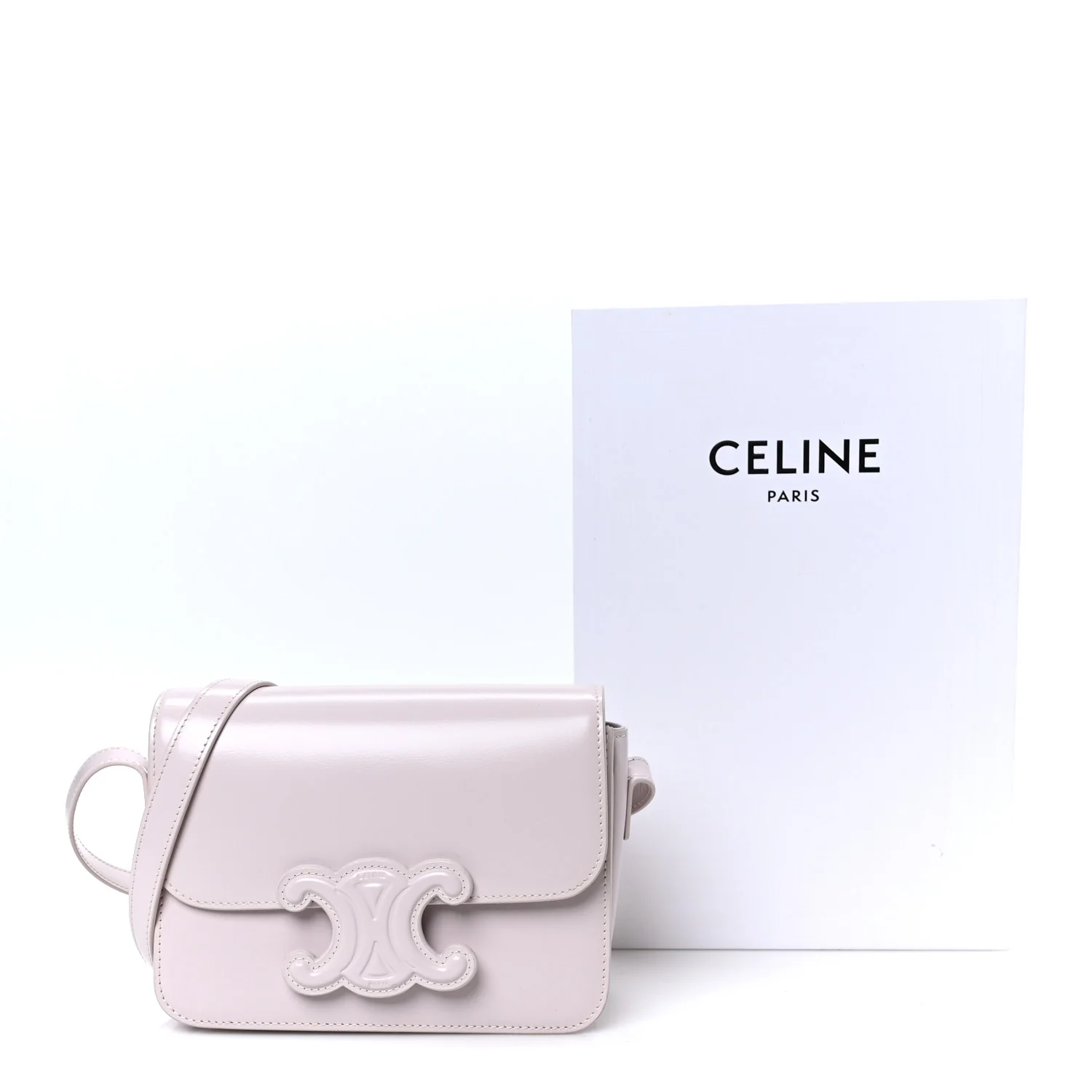 Shiny Calfskin Teen Cuir Triomphe Poudre - Top Club