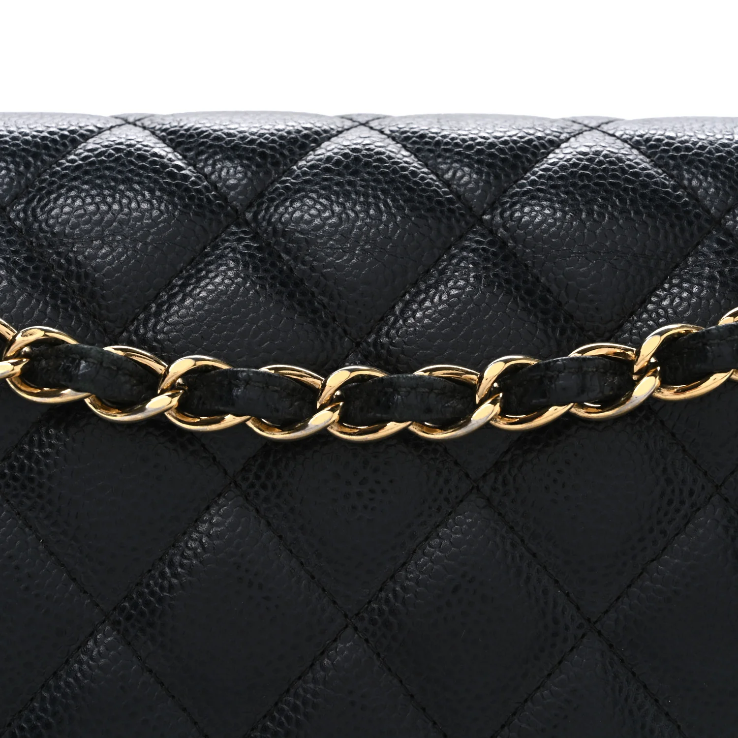 Caviar Quilted Jumbo Double Flap Black - Top Club