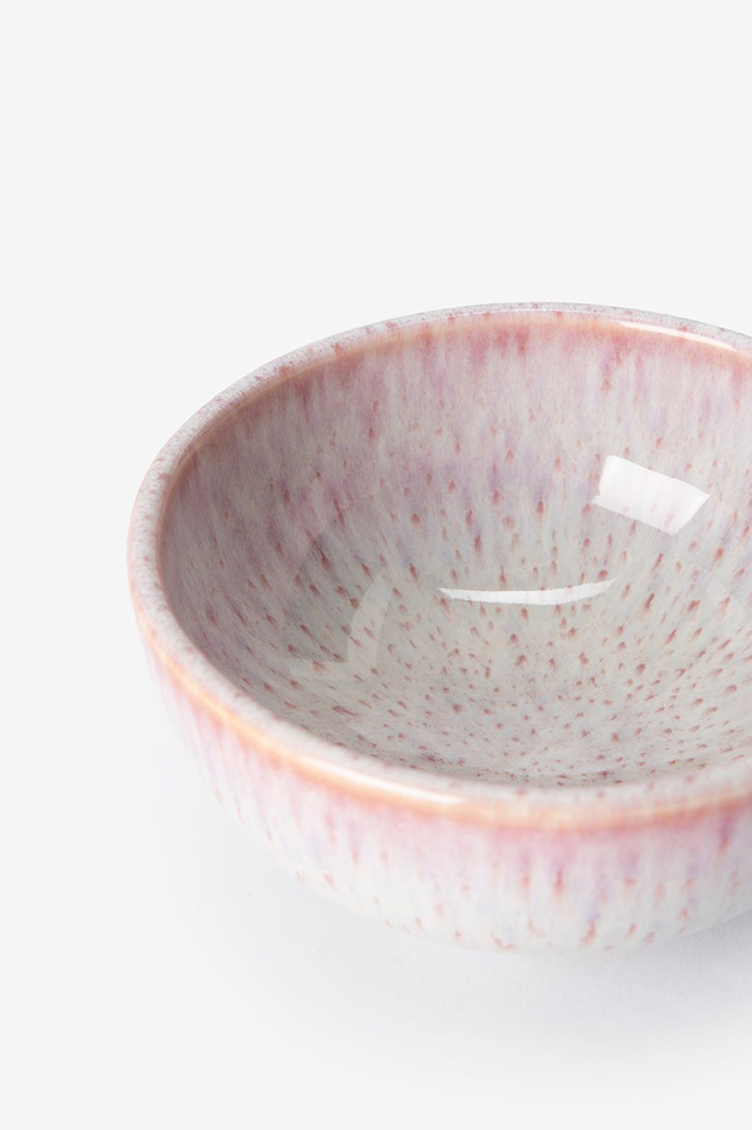 Roze reactive glaze kom klein
