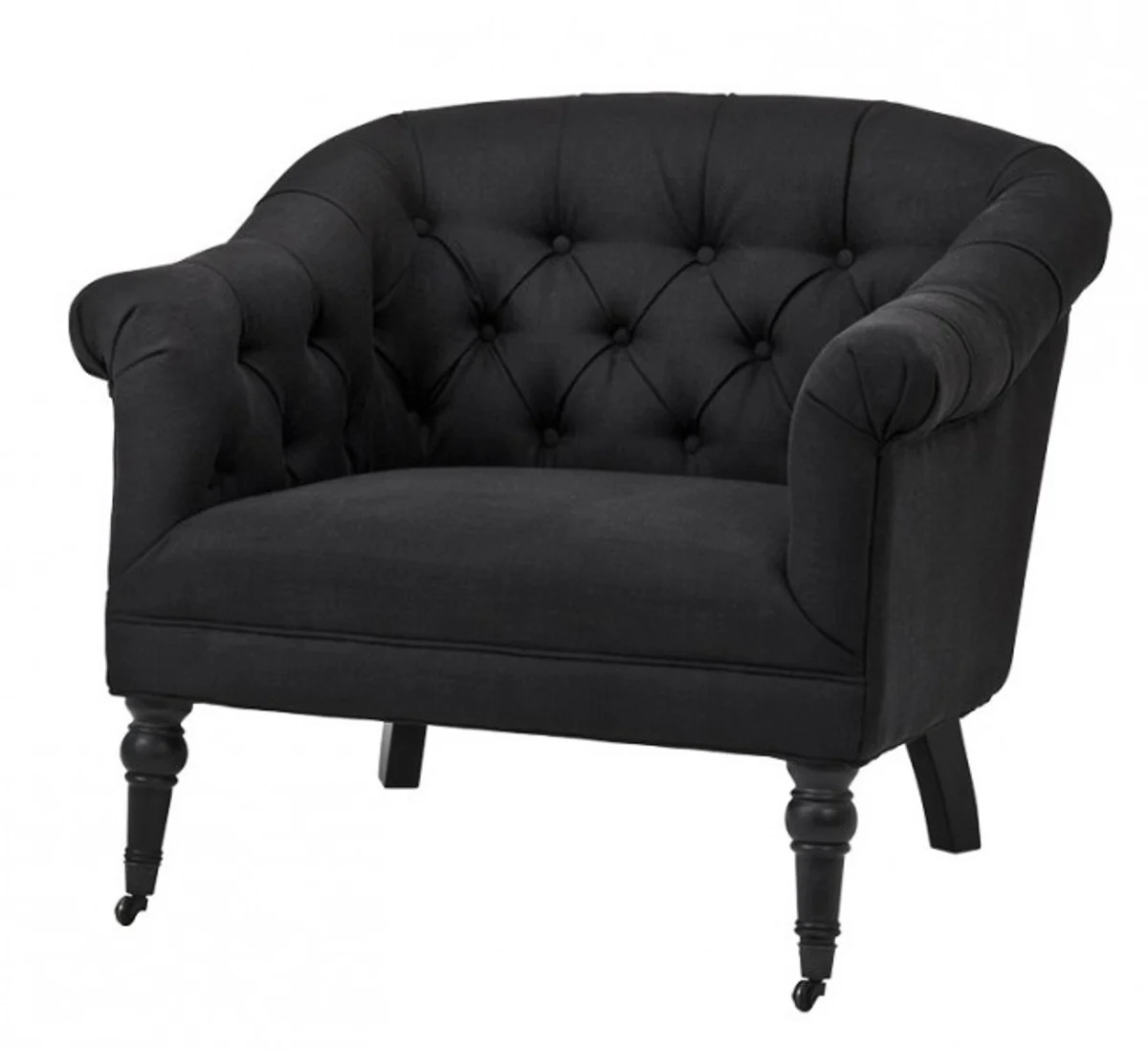 Luxury baroque armchair Paris Black from the luxury collection of - Hotel Cafe Restaurant Furniture Furnishings