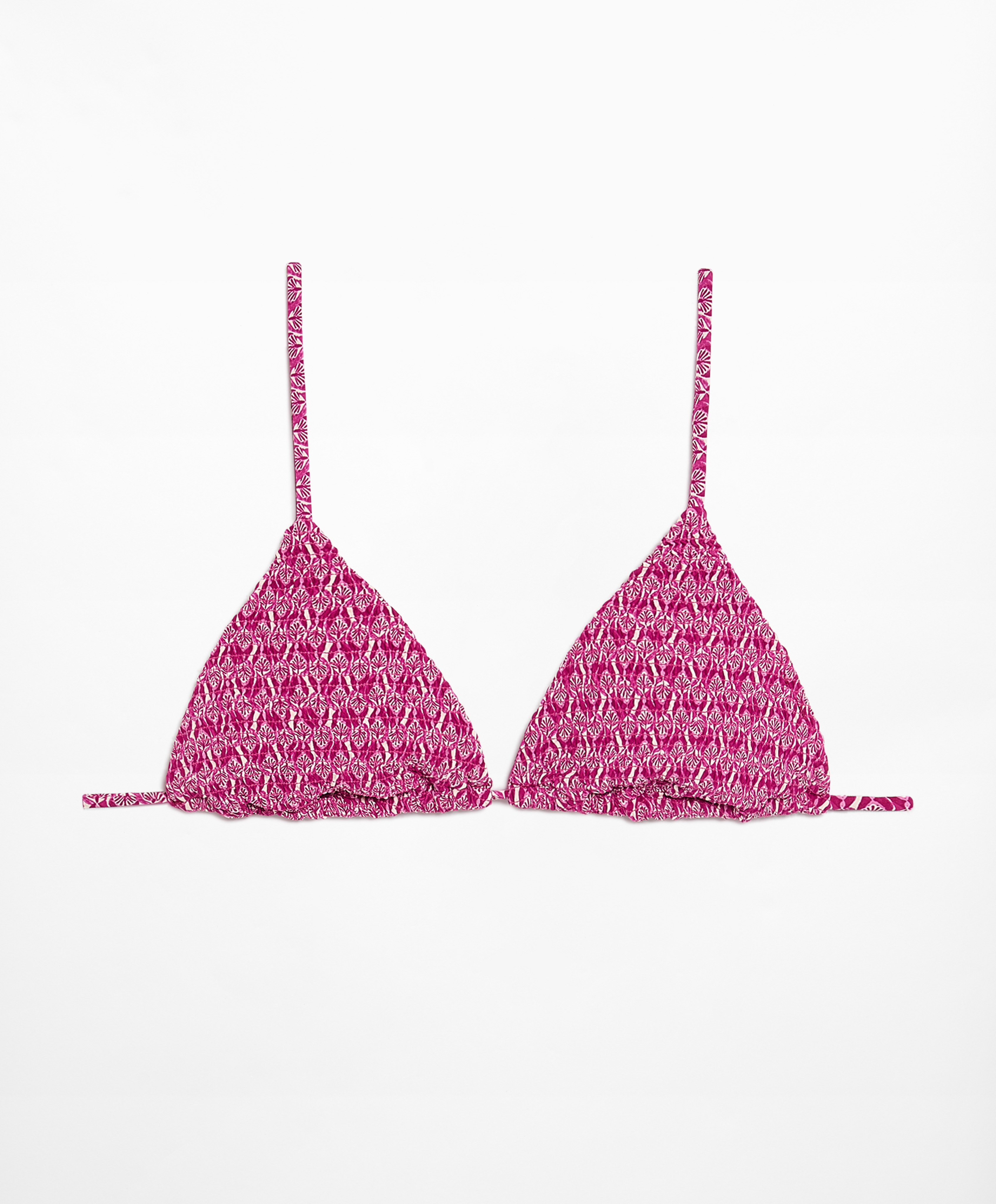 OYSHO Smock stamp print triangle bikini top
