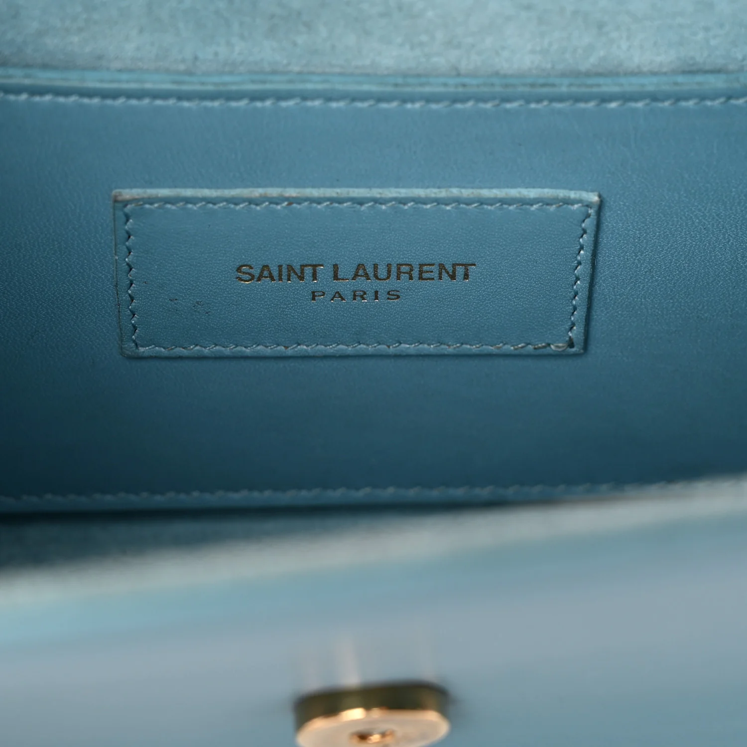 Smooth Calfskin Small Classic Monogram Kate Tassel Satchel Turquoise - Top Club