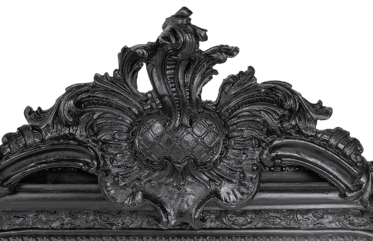 Baroque mirror black 90 x H. 160 cm - wall mirror antique style furniture