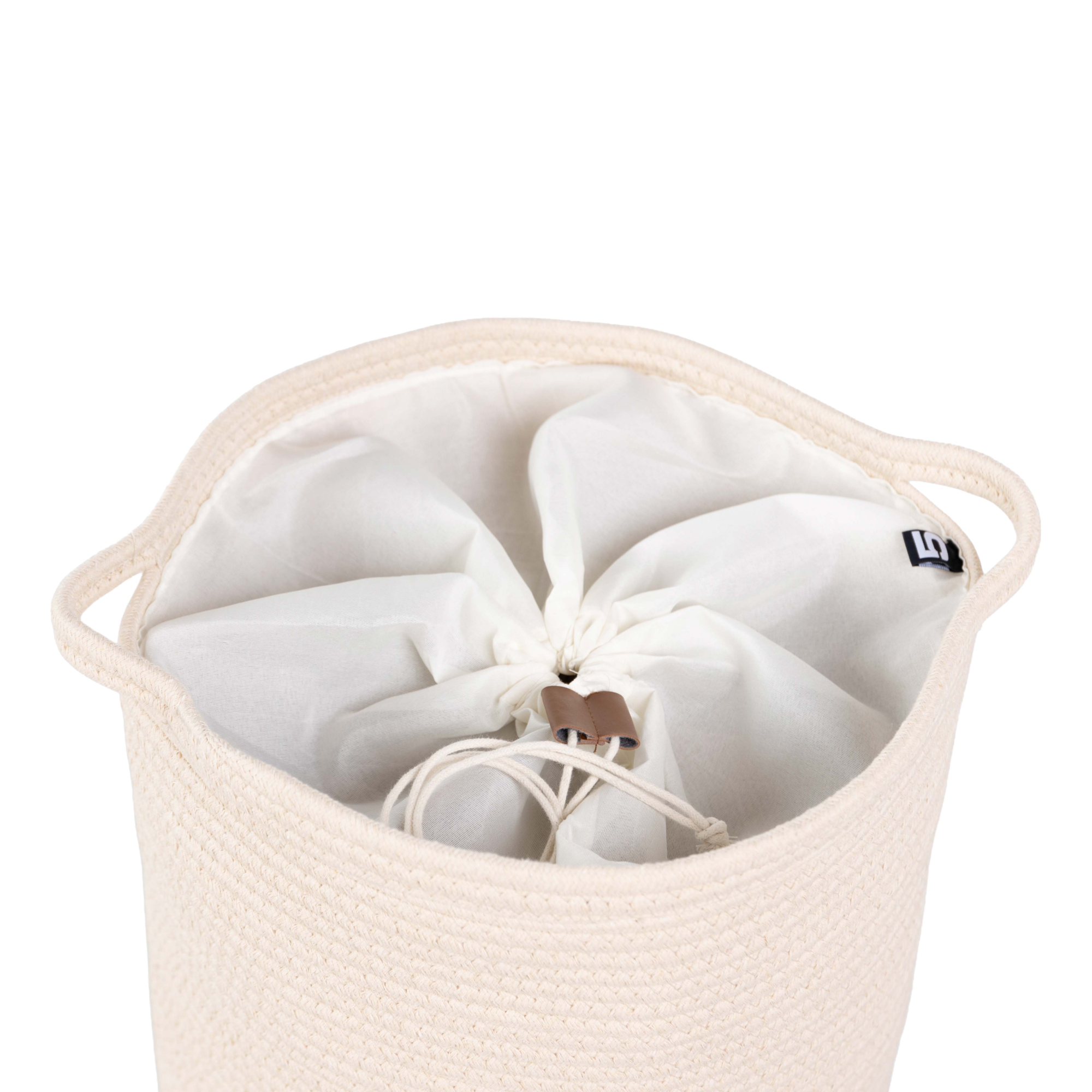 Wasmand katoen naturel Ø35 cm