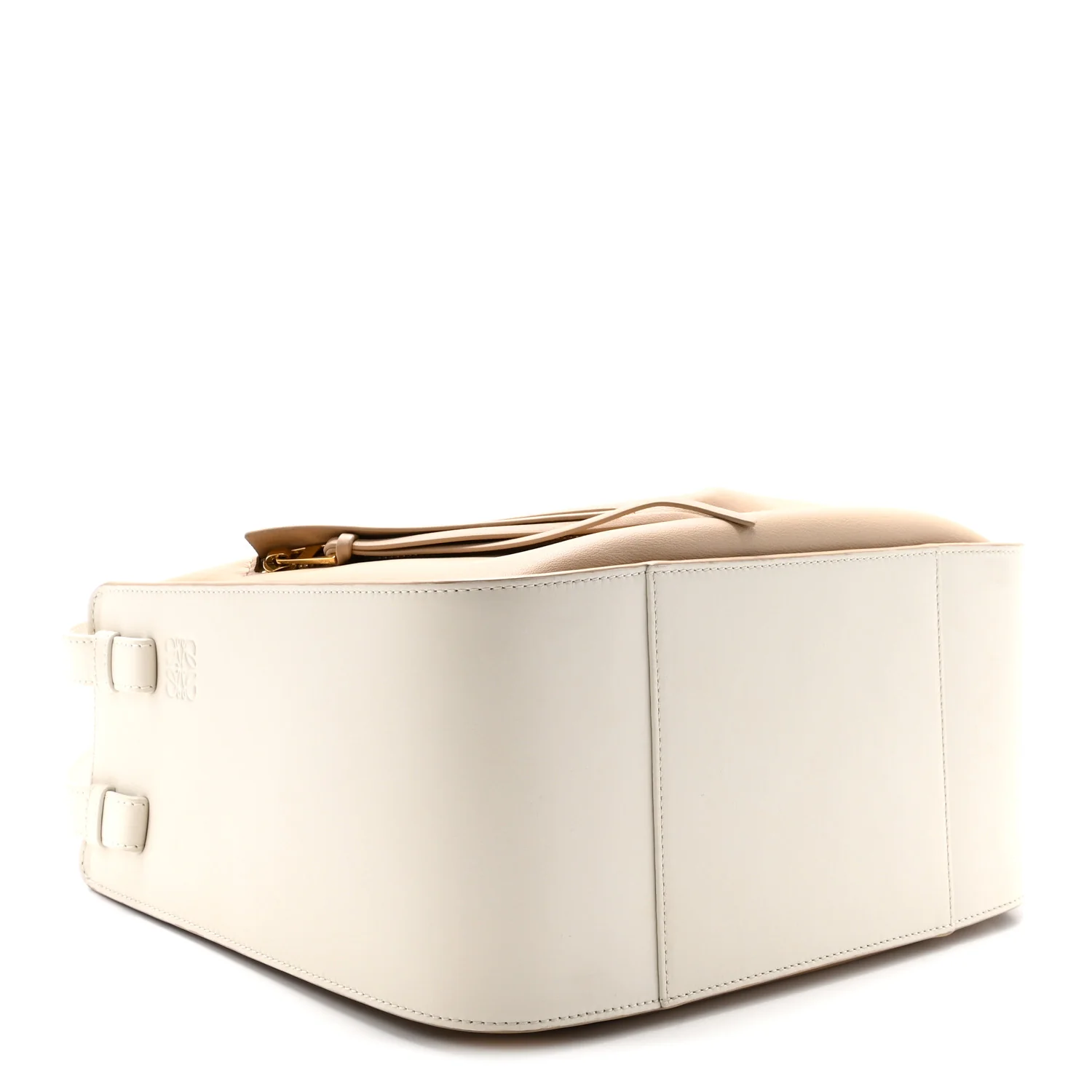 Calfskin Small Hammock Shoulder Bag Sand White - Top Club