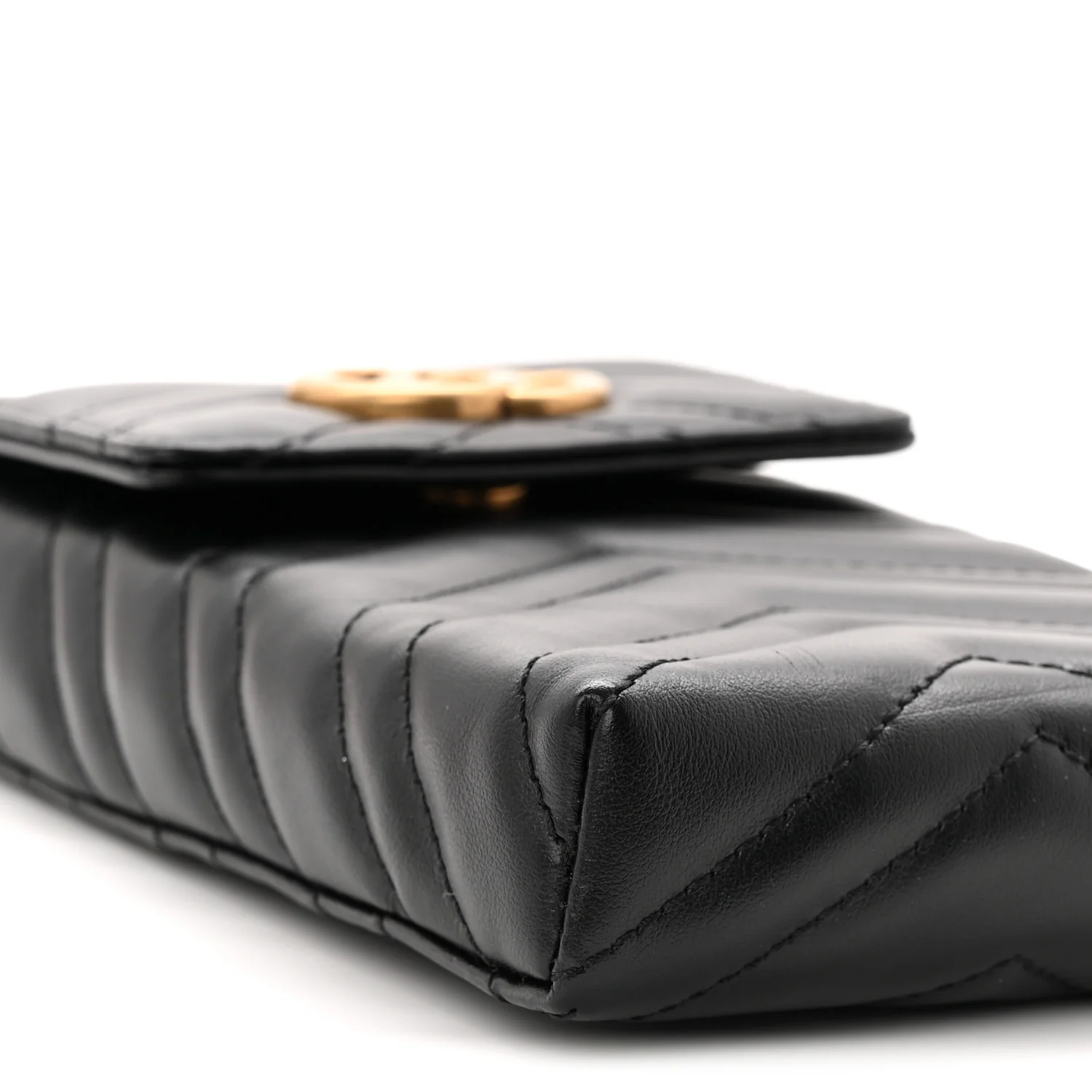 Calfskin Small GG Marmont Phone Crossbody Bag Black - Top Club