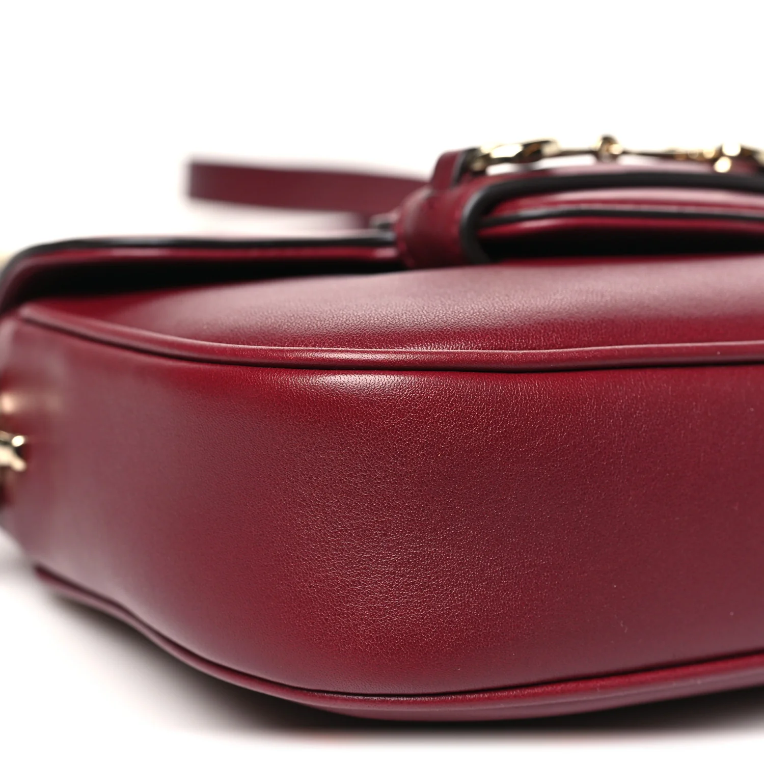 Soft Calfskin Horsebit 1955 Small Shoulder Bag Rosso Ancora - Top Club