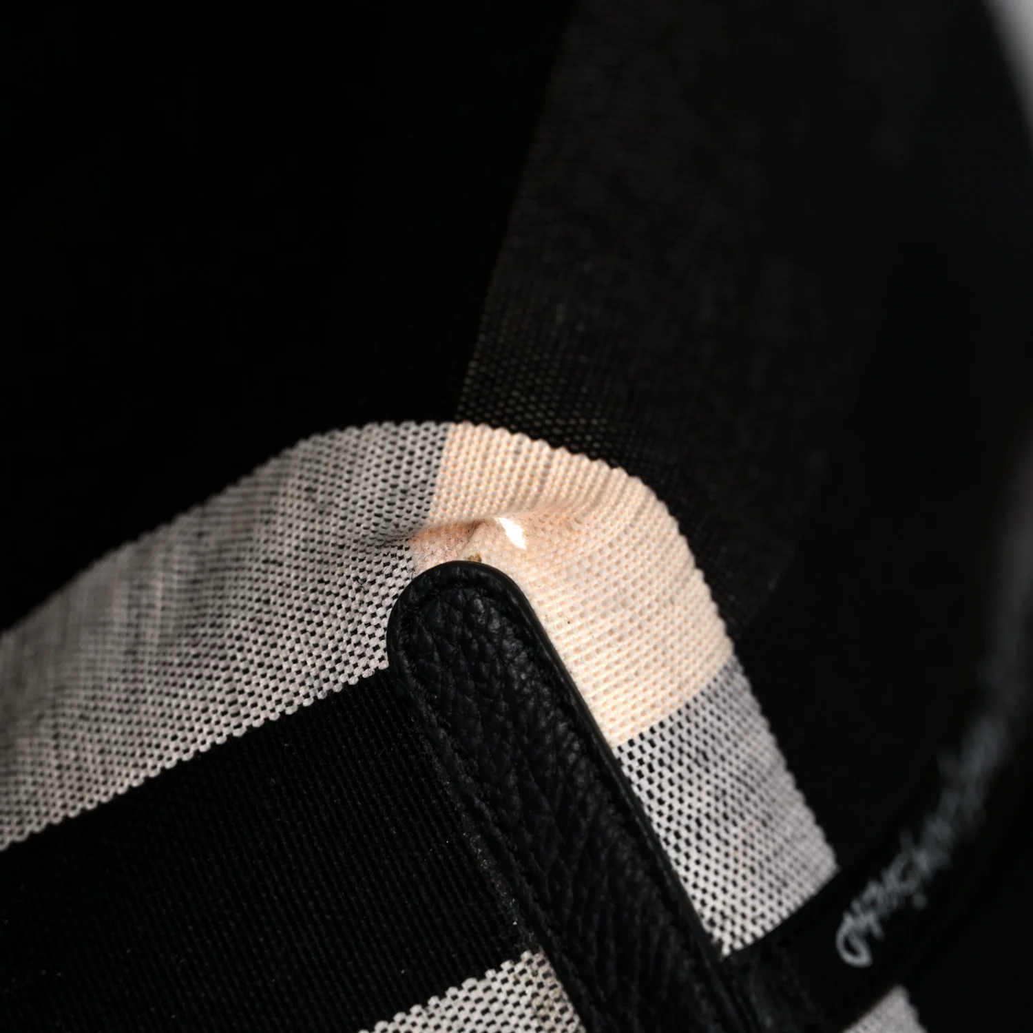 Coated Canvas Mega Check Medium Doodle Tote Black White - Top Club