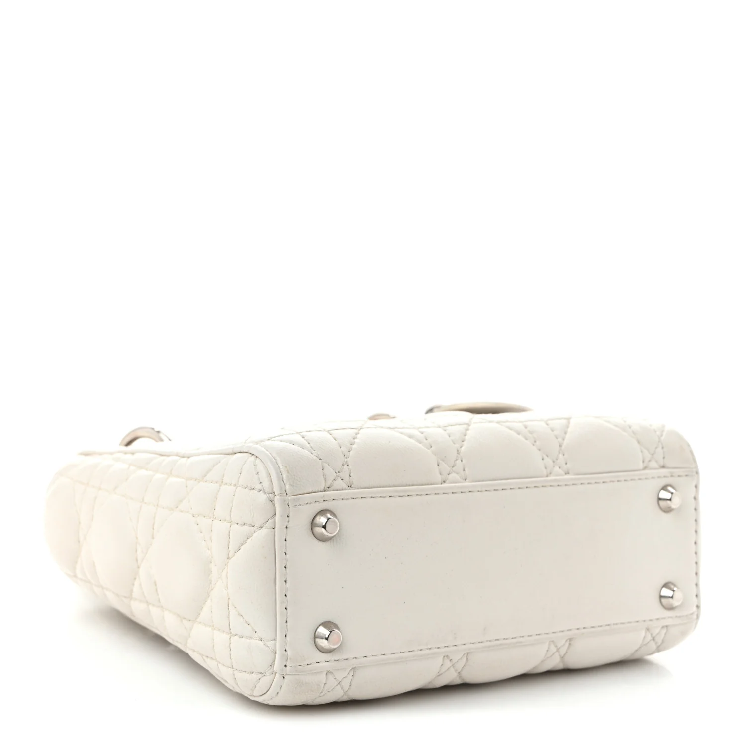 Lambskin Cannage Mini Lady Dior White - Top Club