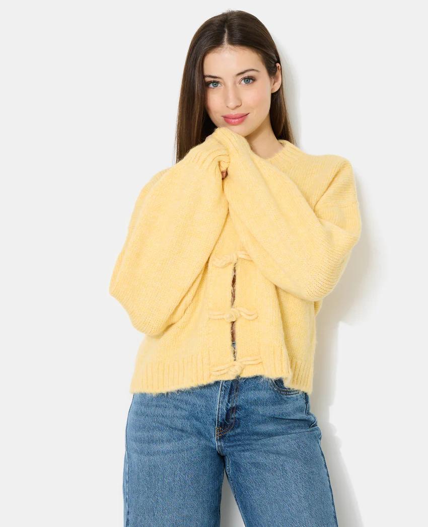 Pimkie Gilet en maille avec boutons brandebourg