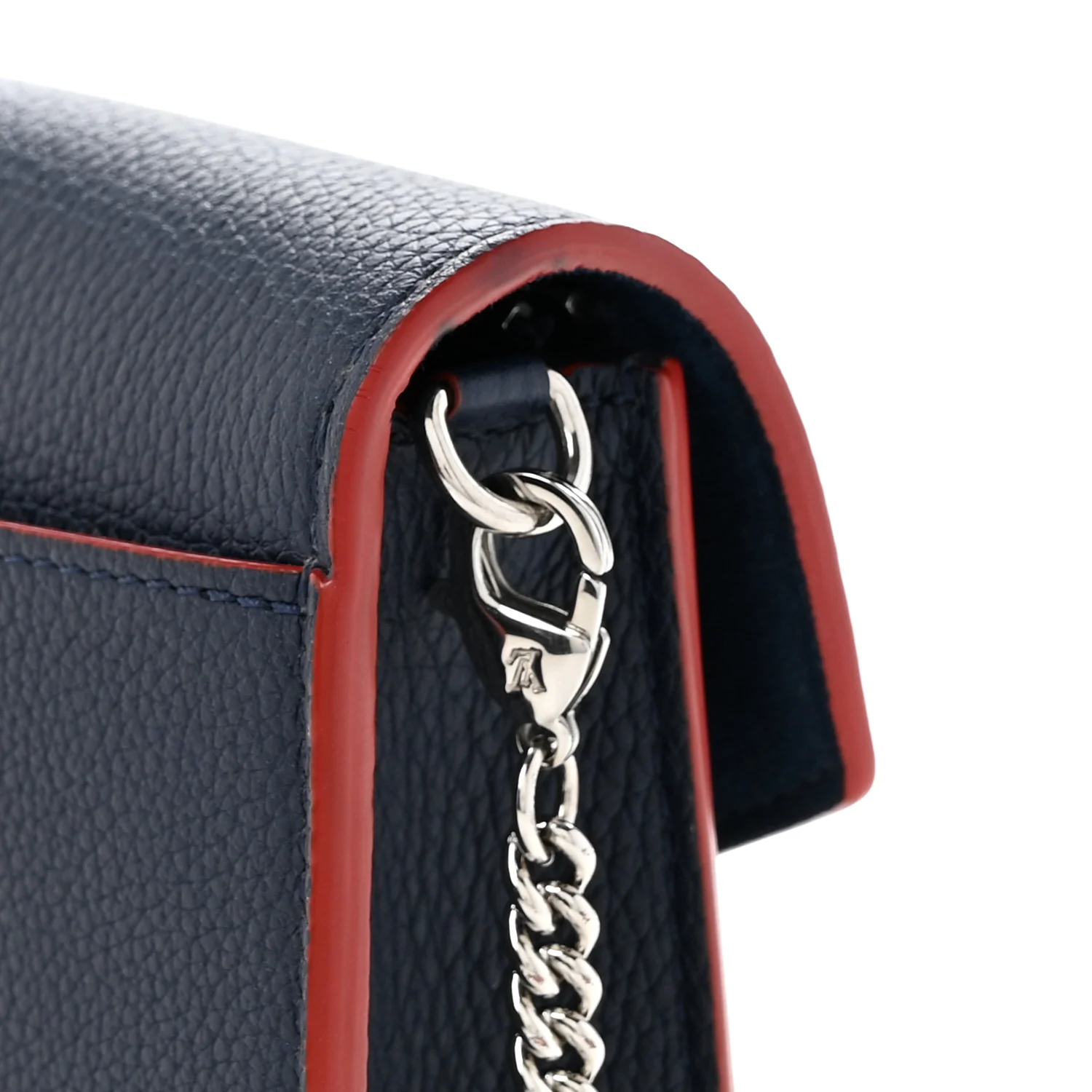 Soft Calfskin My Lockme Chain Pochette Marine Rouge - Top Club
