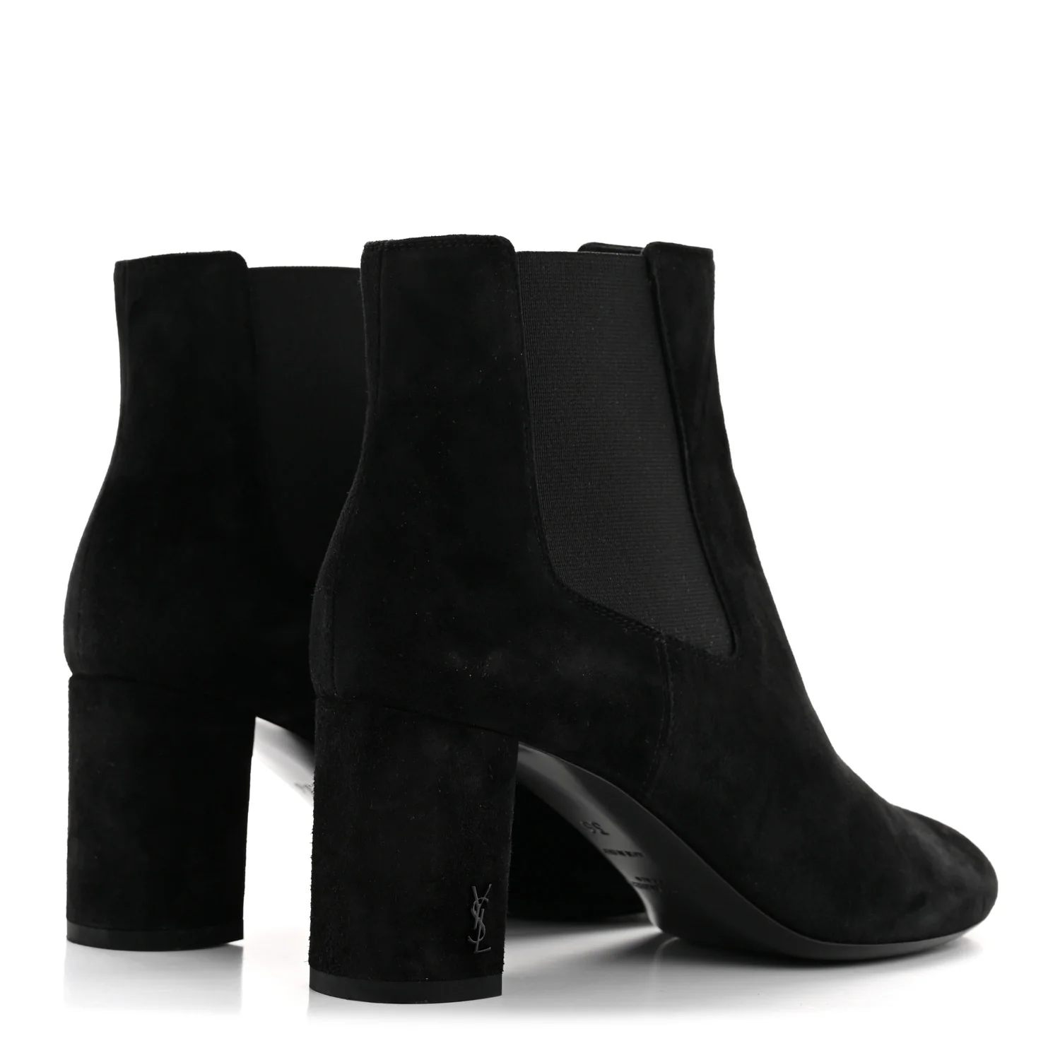 Suede Loulou Pin Booties 36 Black - Top Club