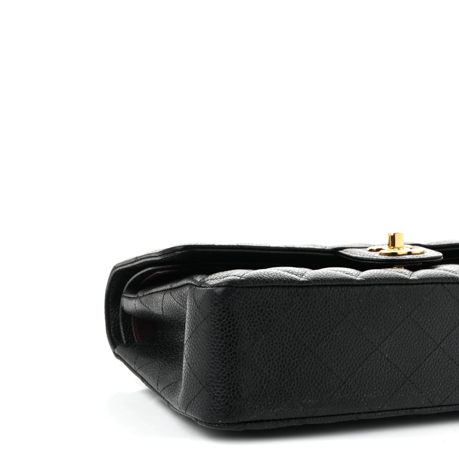 Caviar Quilted Medium Double Flap Black - Top Club