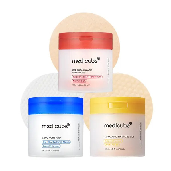 [medicube] Red Succinic Acid Panthenol Pads|  Niacinamide + Salicylic Acid Skincare