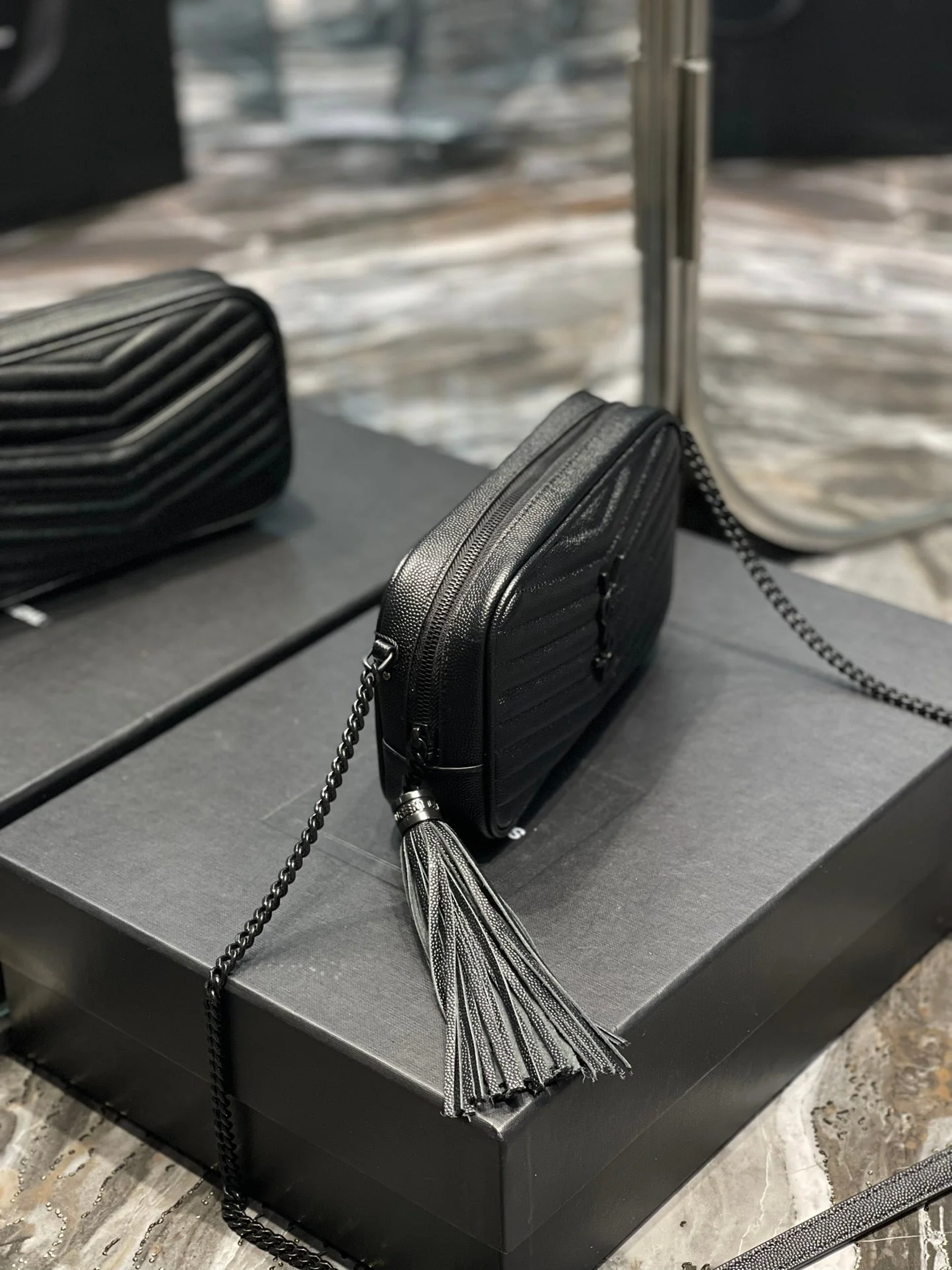 Ysl Loulou Mini Camera Bag 18cm Black - Top Club