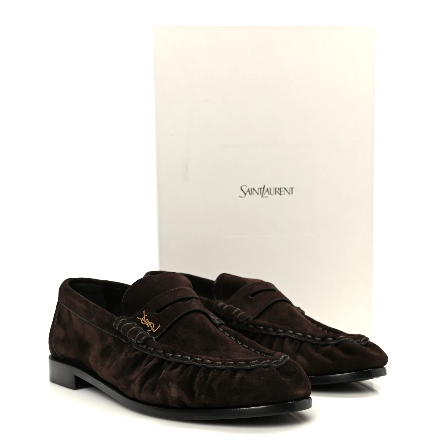 Suede Le Loafer 15 Penny Slippers 37 Dark Chocolate - Top Club